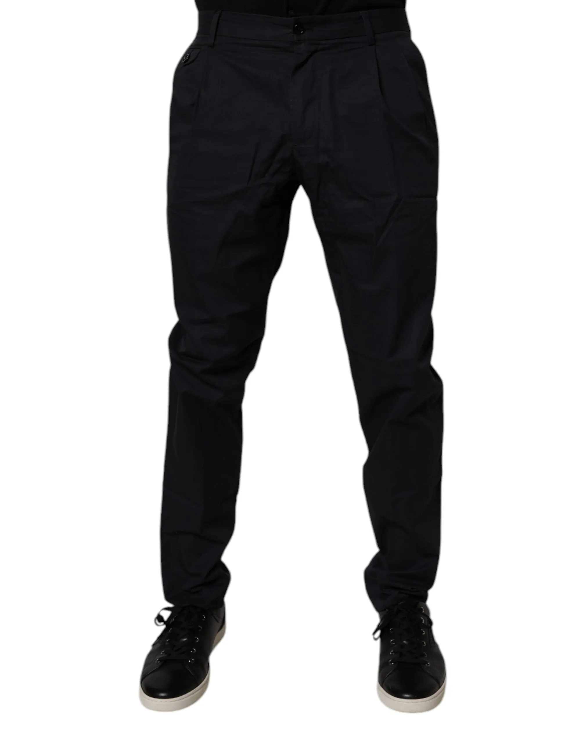 Dolce & Gabbana  Cotton Tape Formal Men's Pants (Pre-Owned)