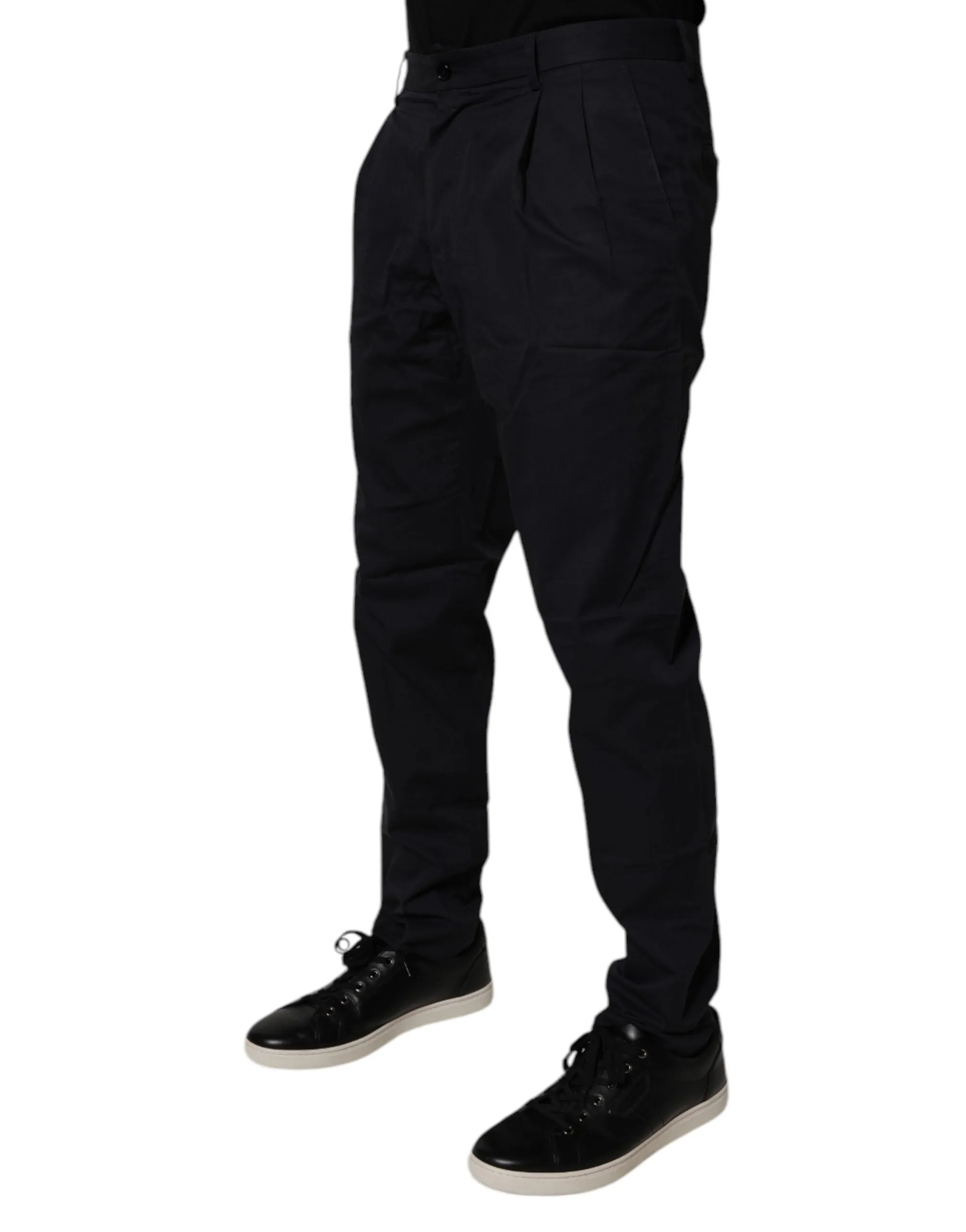 Dolce & Gabbana  Cotton Tape Formal Men's Pants (Pre-Owned)