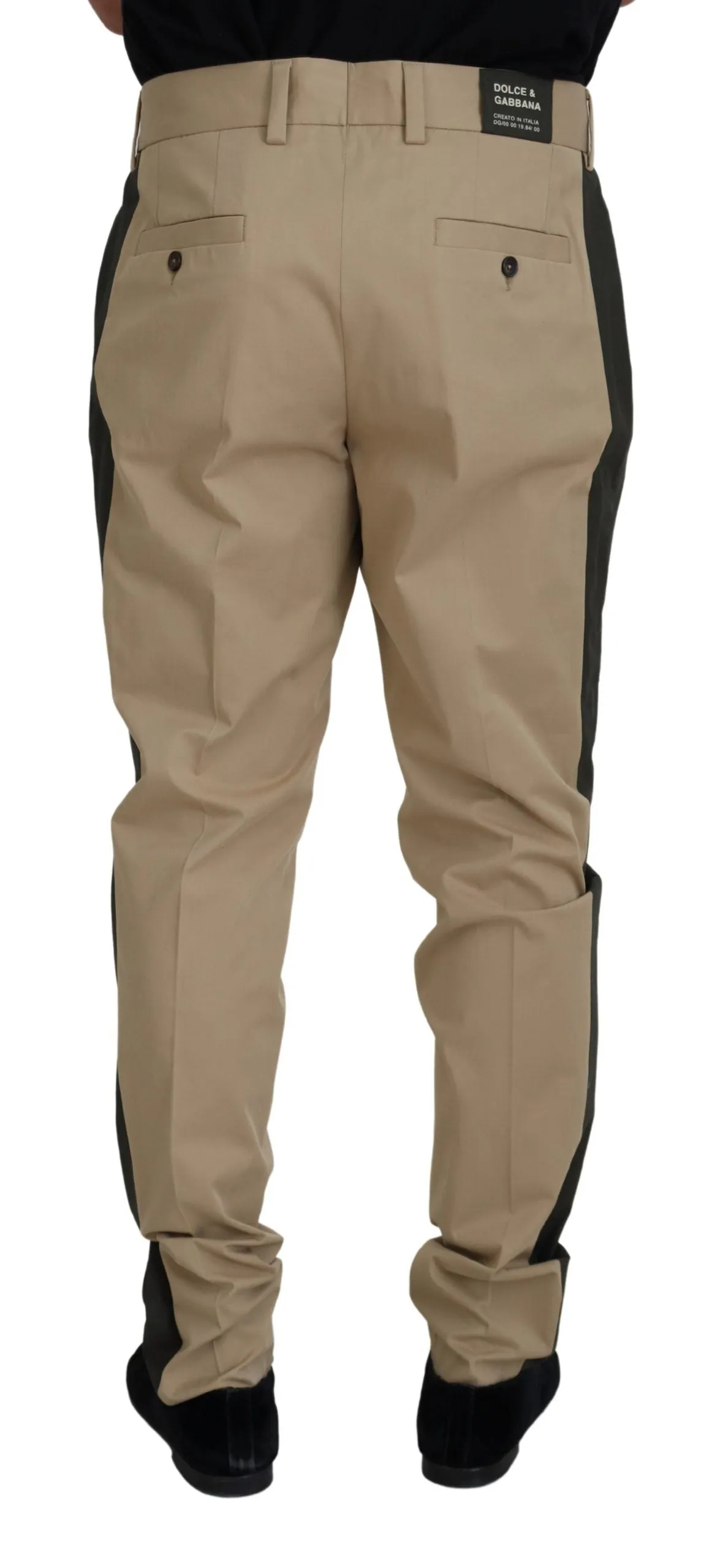 Dolce & Gabbana Elegant Bi-Color Cotton Stretch Men's Pants