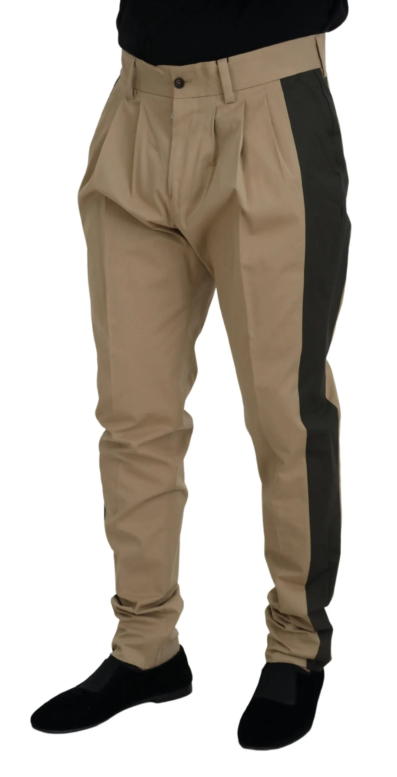 Dolce & Gabbana Elegant Bi-Color Cotton Stretch Men's Pants