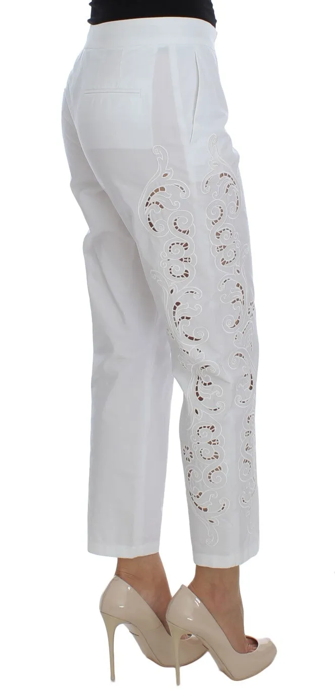 Dolce & Gabbana Elegant Floral Cutout Dress Women's Pants