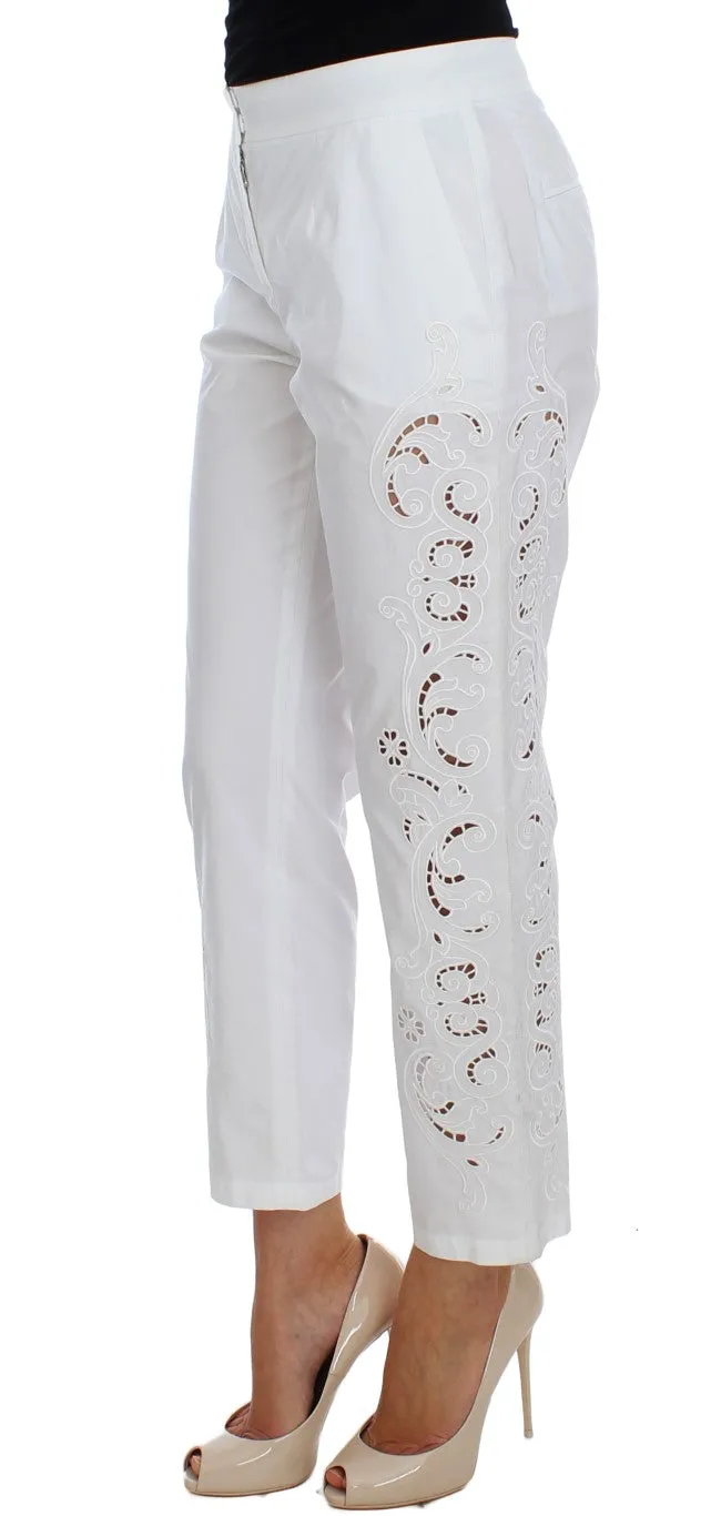 Dolce & Gabbana Elegant Floral Cutout Dress Women's Pants