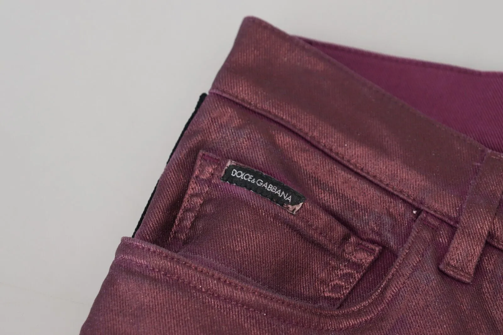 Dolce & Gabbana Elegant Magenta Cotton Men's Trousers