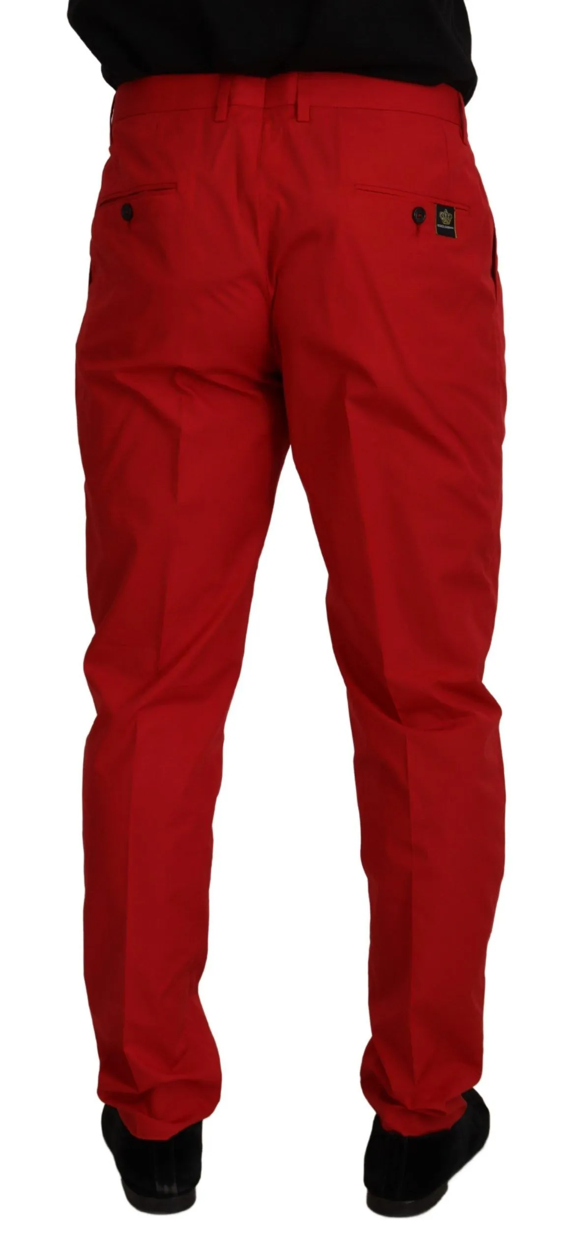 Dolce & Gabbana Elegant Slim Fit Crimson Men's Chinos