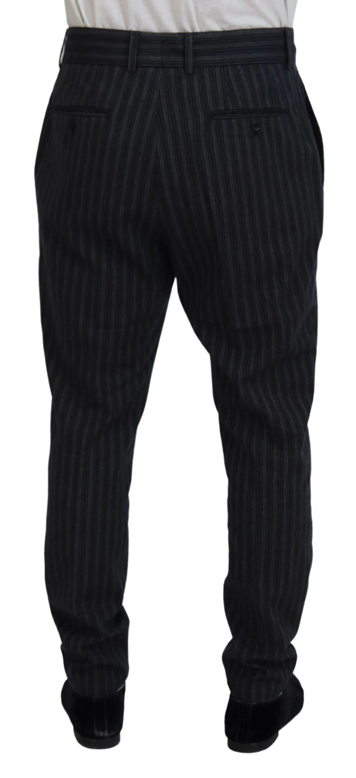 Dolce & Gabbana Elegant Striped Chino Dress Men's Pants