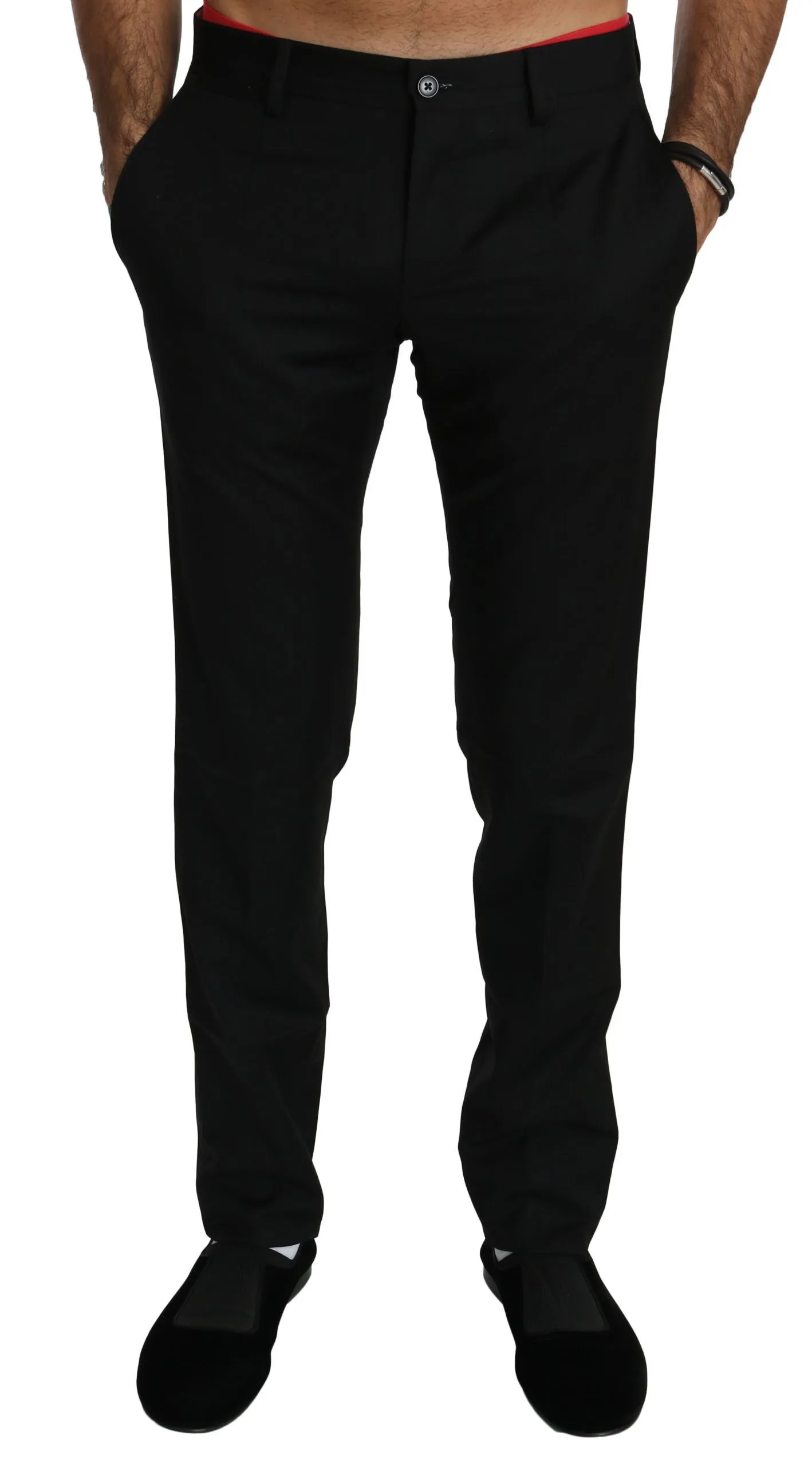 Dolce & Gabbana Elegant Wool Dress Men's Pants