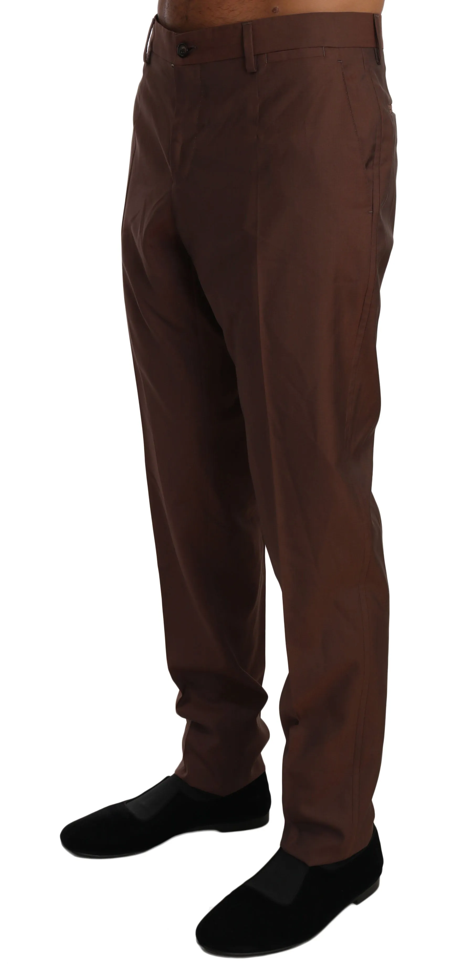 Dolce & Gabbana Elegant Wool-Silk Formal Men's Pants