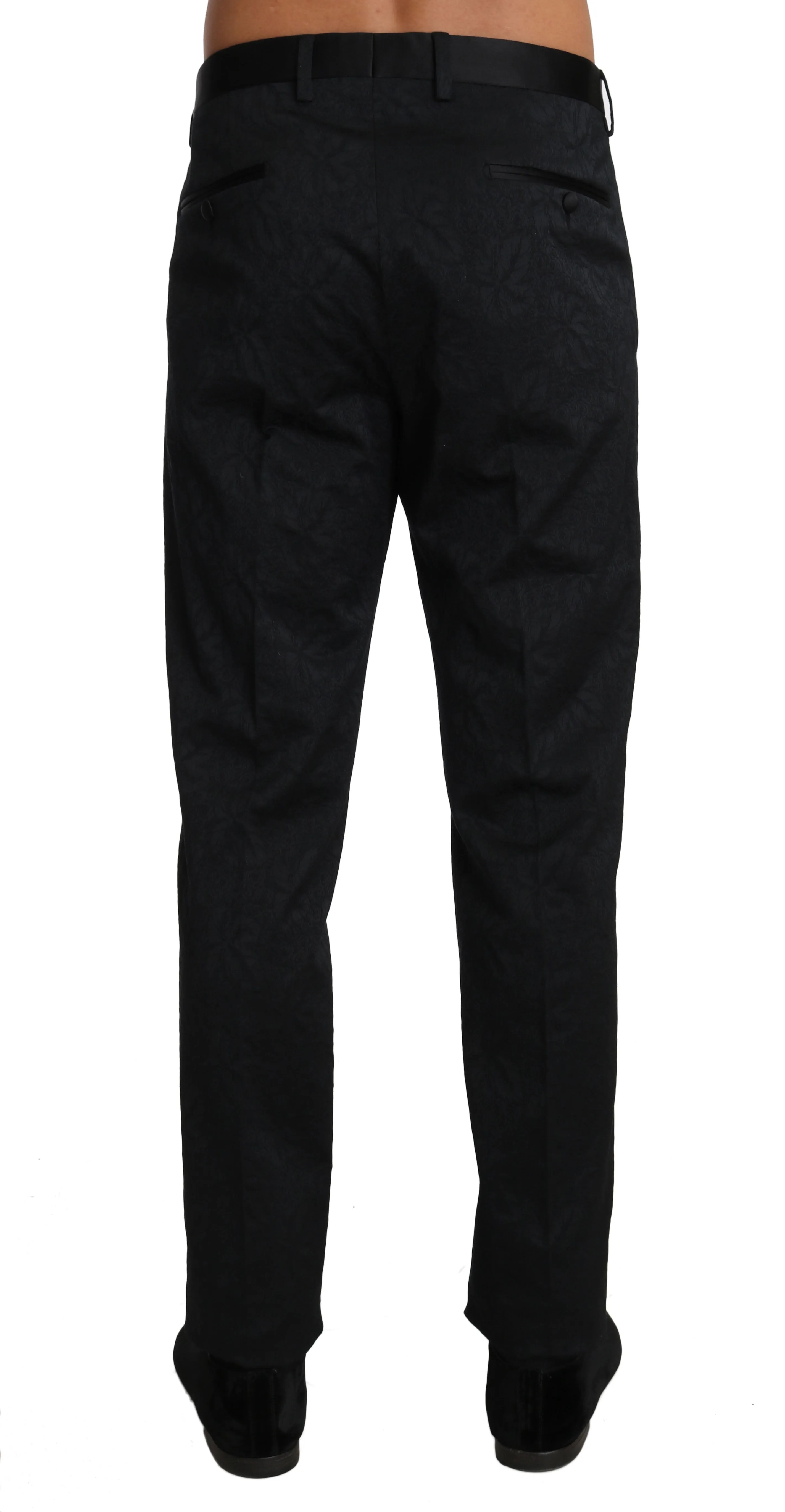 Dolce & Gabbana Floral Brocade Formal Men's Trousers