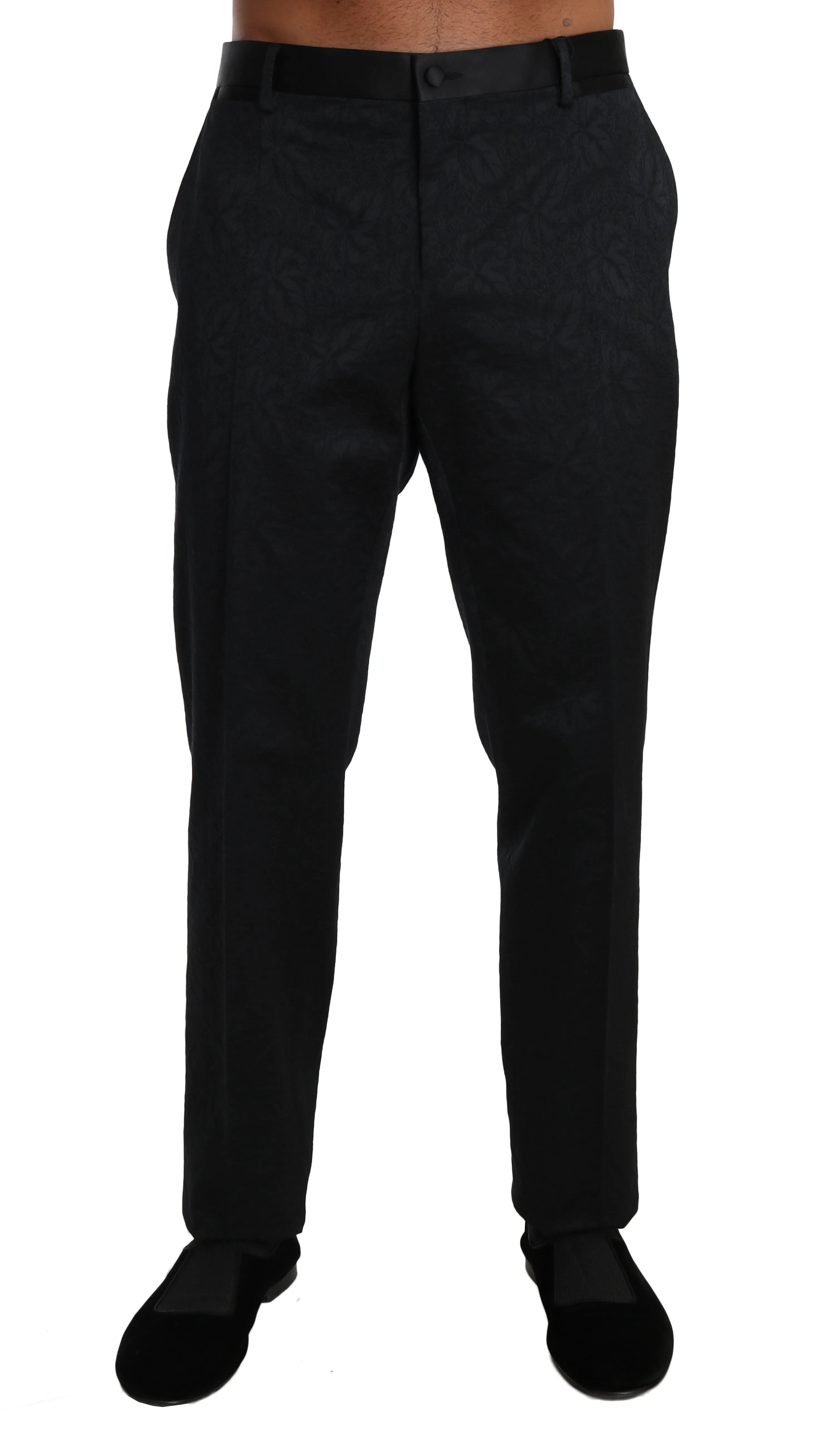 Dolce & Gabbana Floral Brocade Formal Men's Trousers