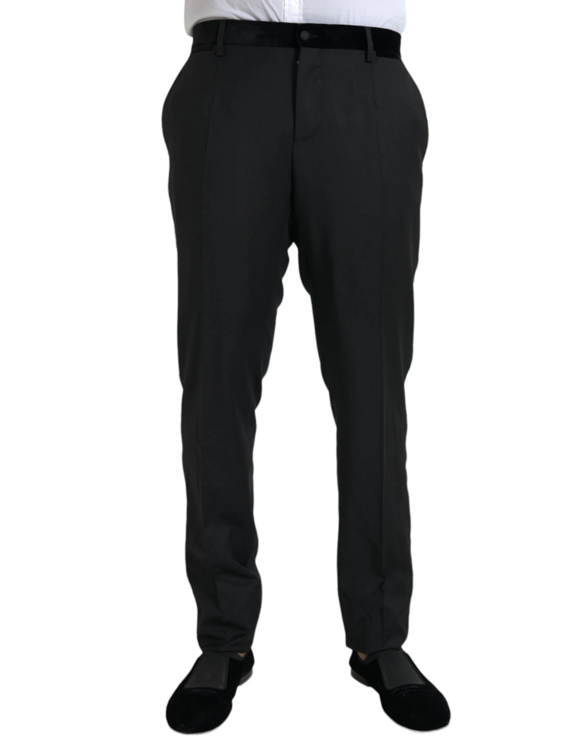 Dolce & Gabbana Silk Men Skinny Dress Men's Pants