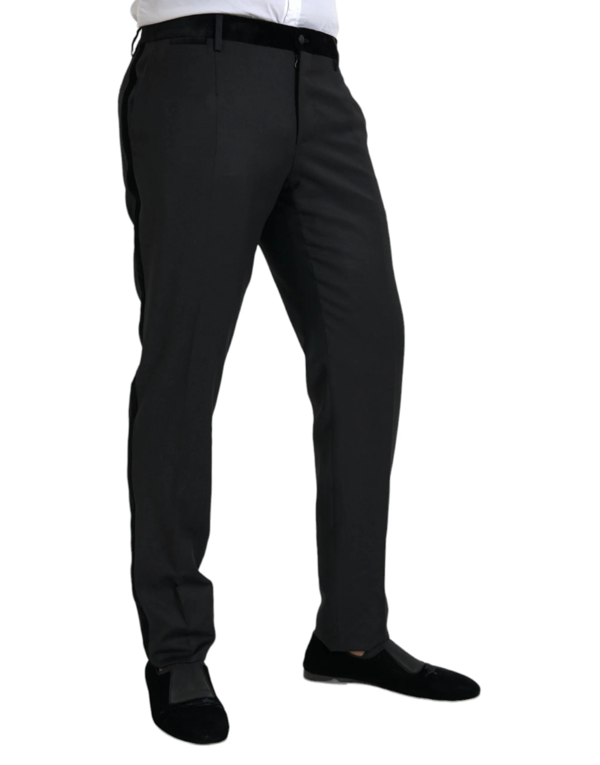 Dolce & Gabbana Silk Men Skinny Dress Men's Pants