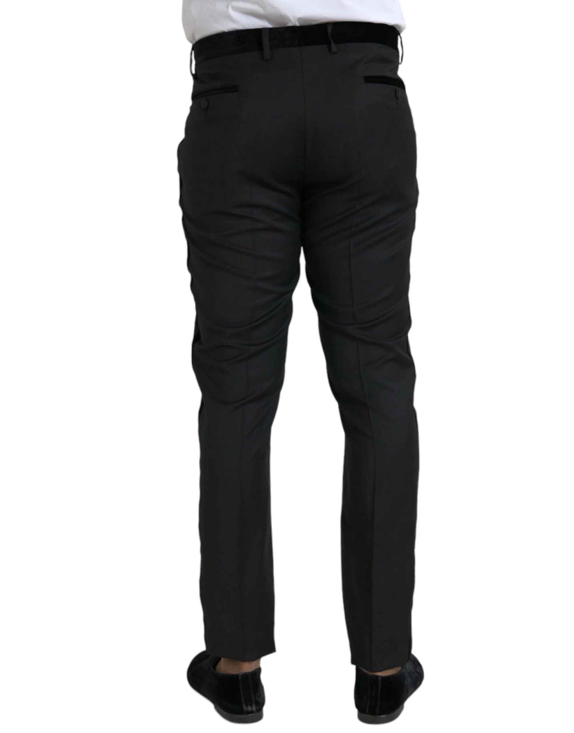 Dolce & Gabbana Silk Men Skinny Dress Men's Pants