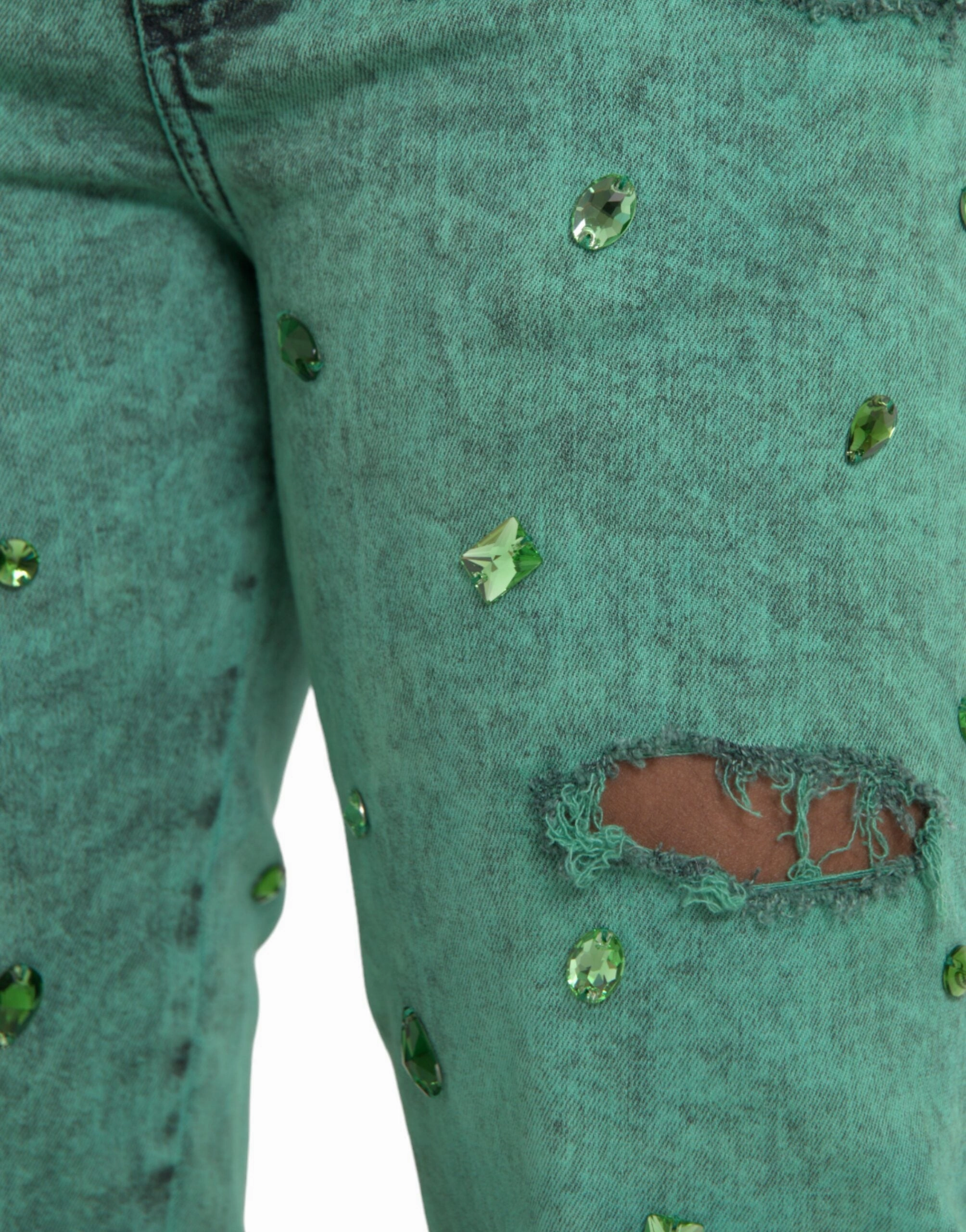 Dolce & Gabbana Crystals Cotton Stretch Slim Men's Jeans