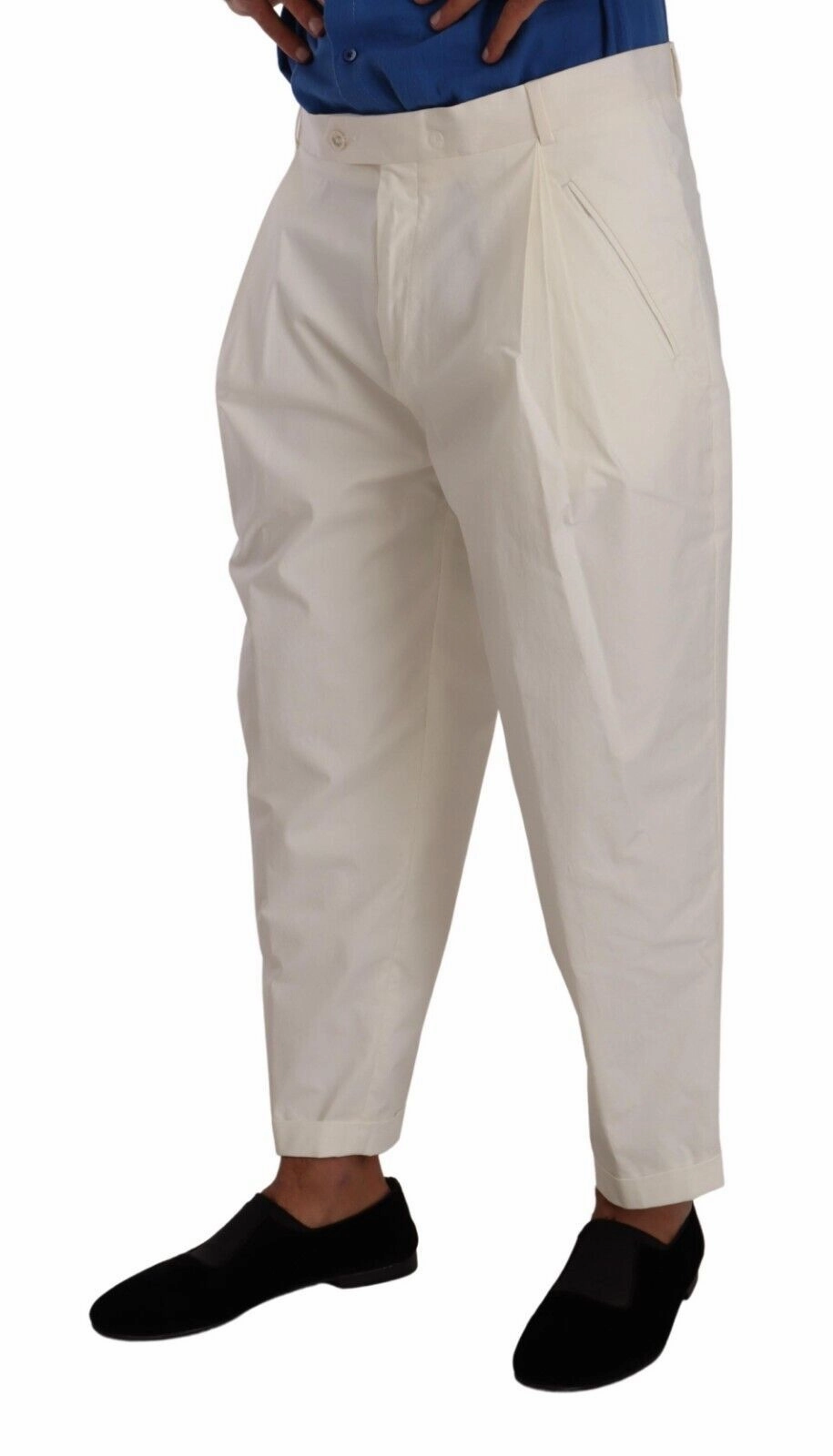 Dolce & Gabbana Elegant Cotton Stretch Dress Men's Pants
