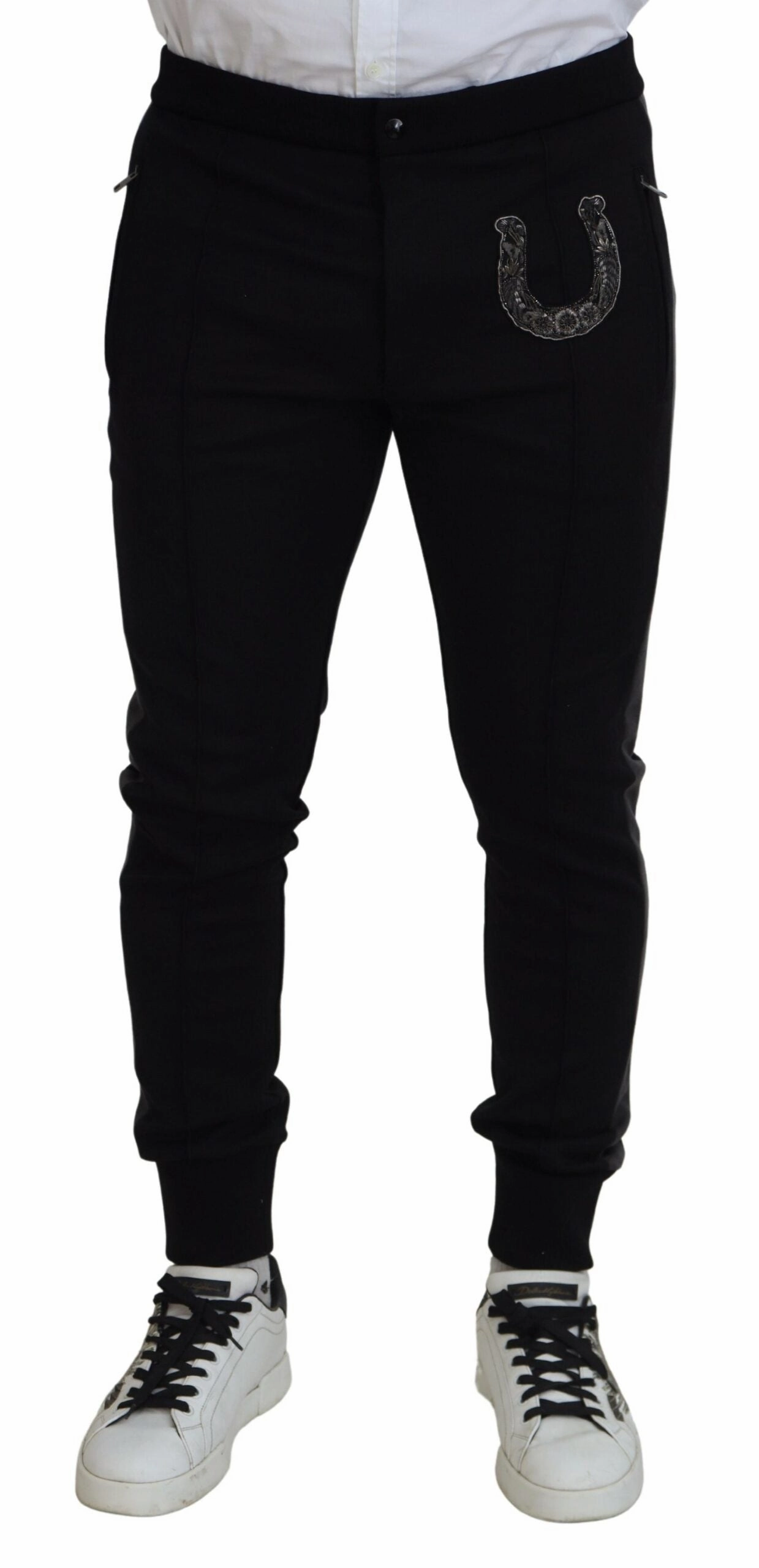 Dolce & Gabbana Elegant Jogger Pants in Luxe Wool Men's Blend