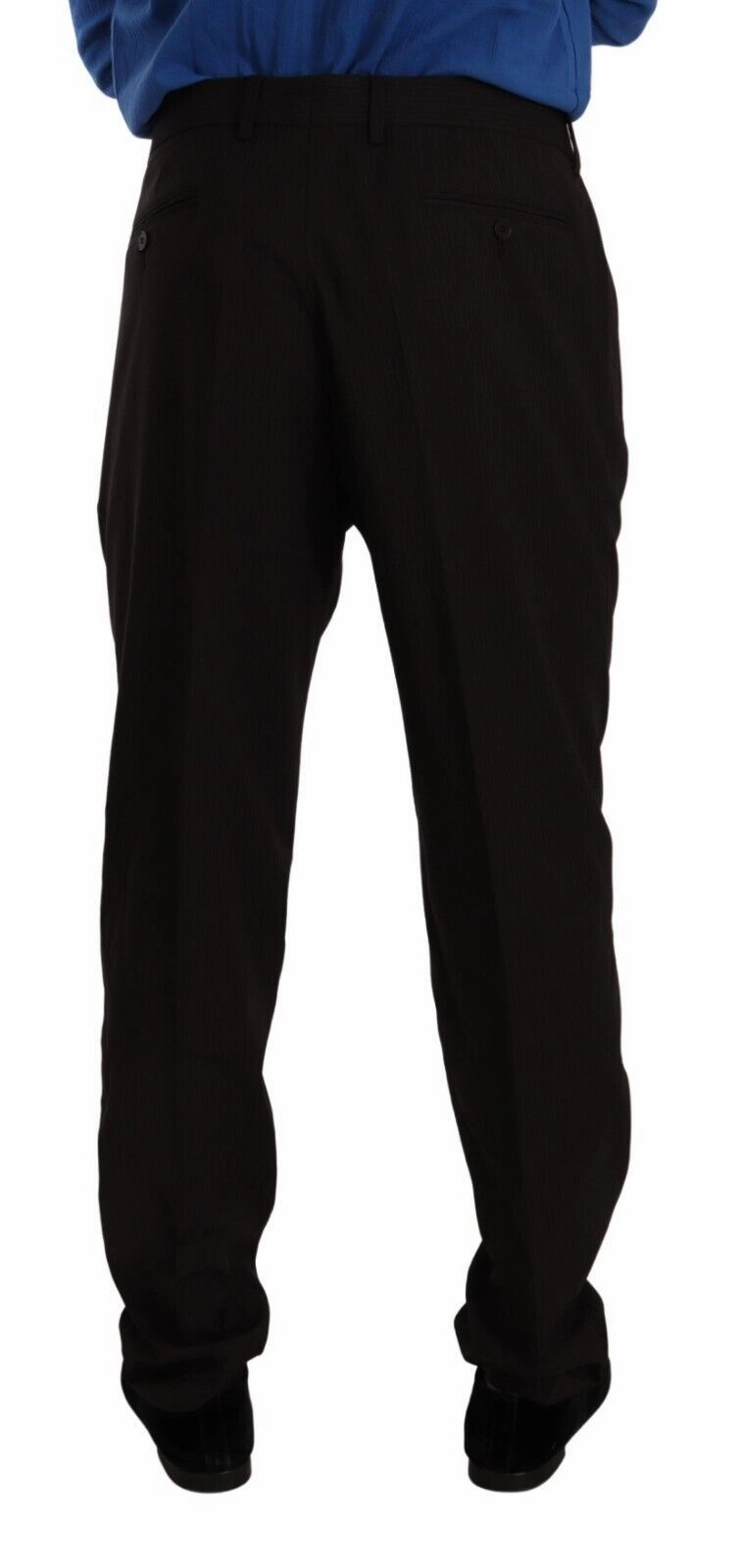 Dolce & Gabbana Elegant Striped Wool Dress Men's Pants