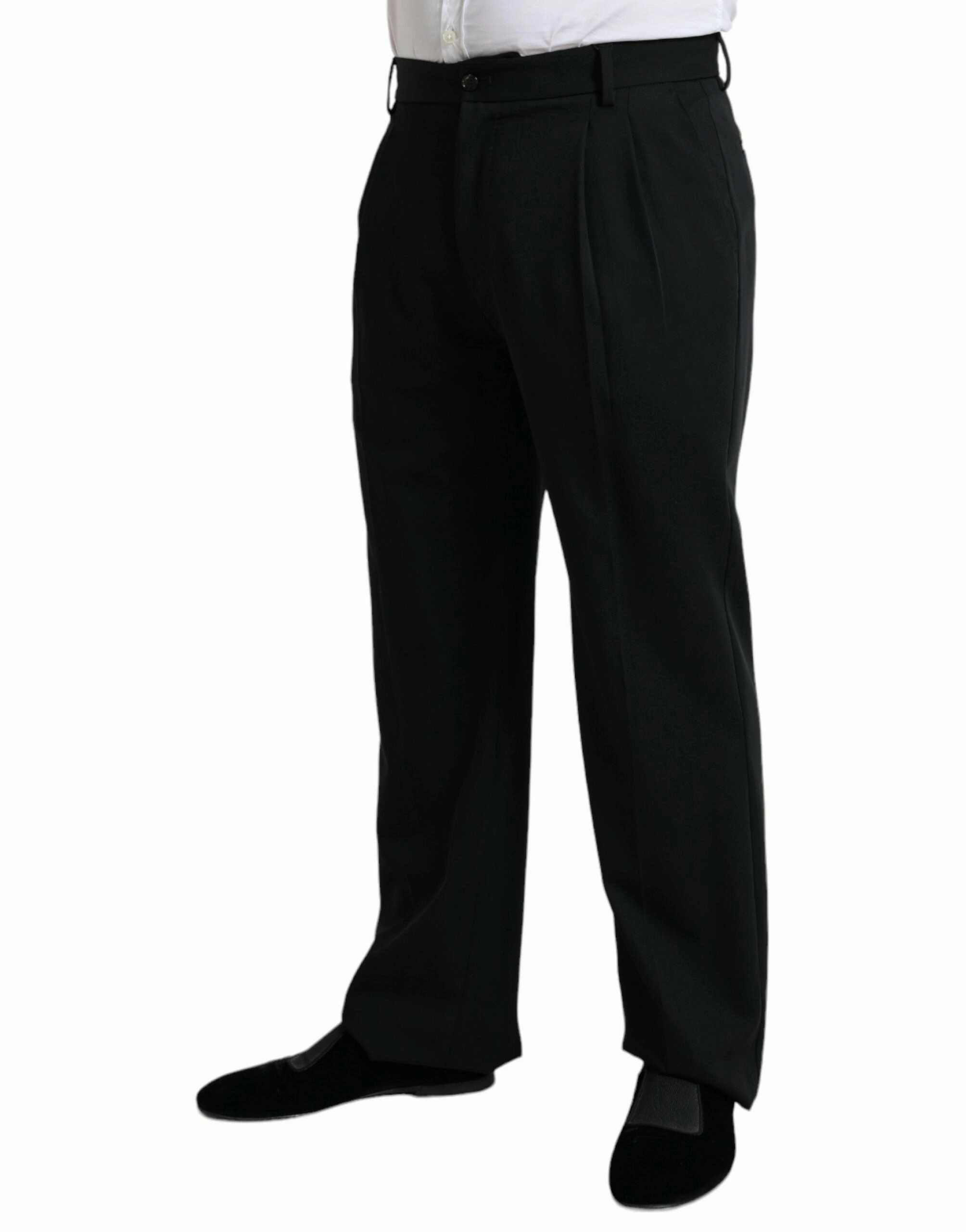 Dolce & Gabbana Elegant Wool Dress Men's Pants
