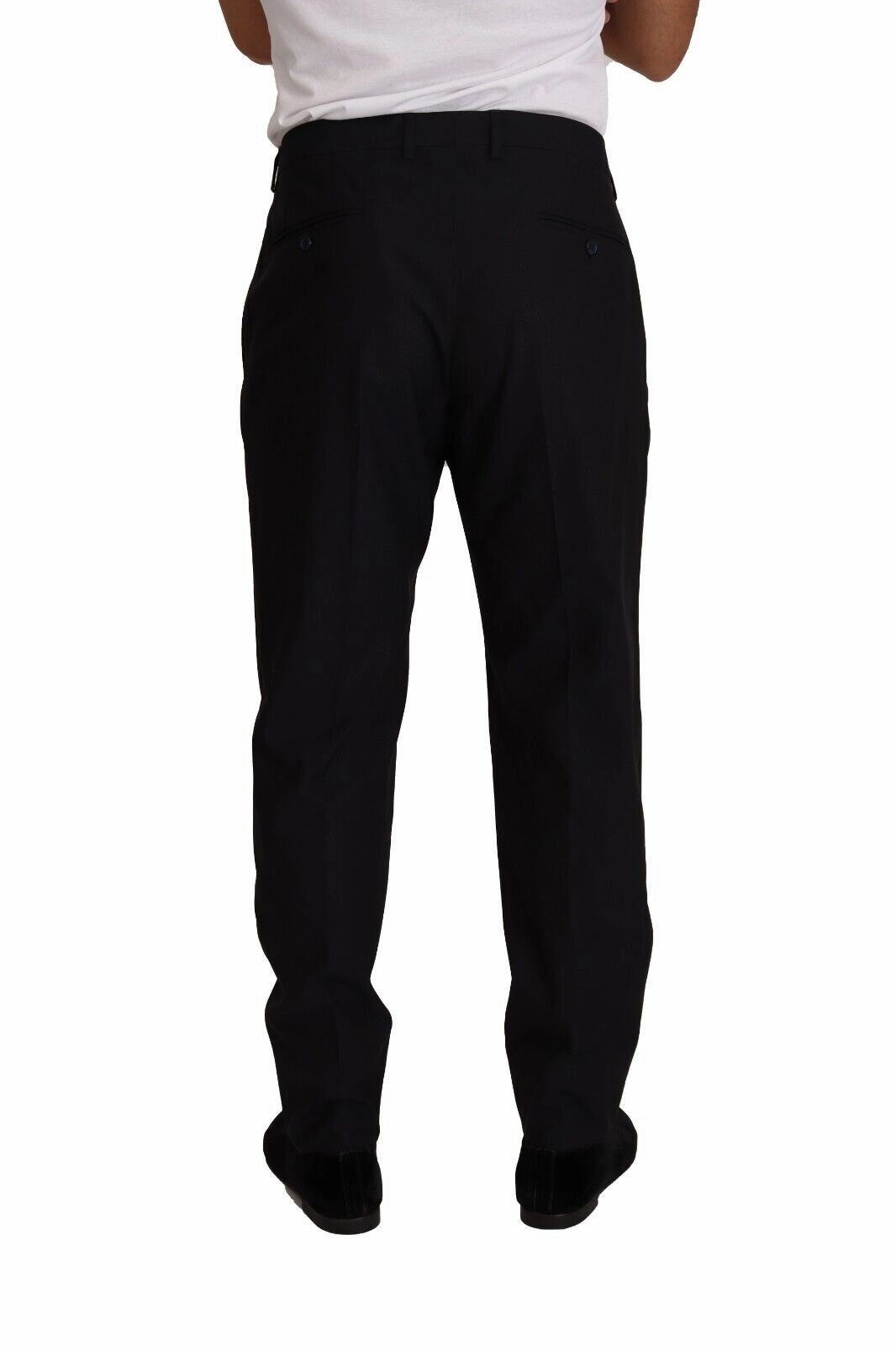 Dolce & Gabbana Elegant  Wool Silk Tuxedo Men's Trousers