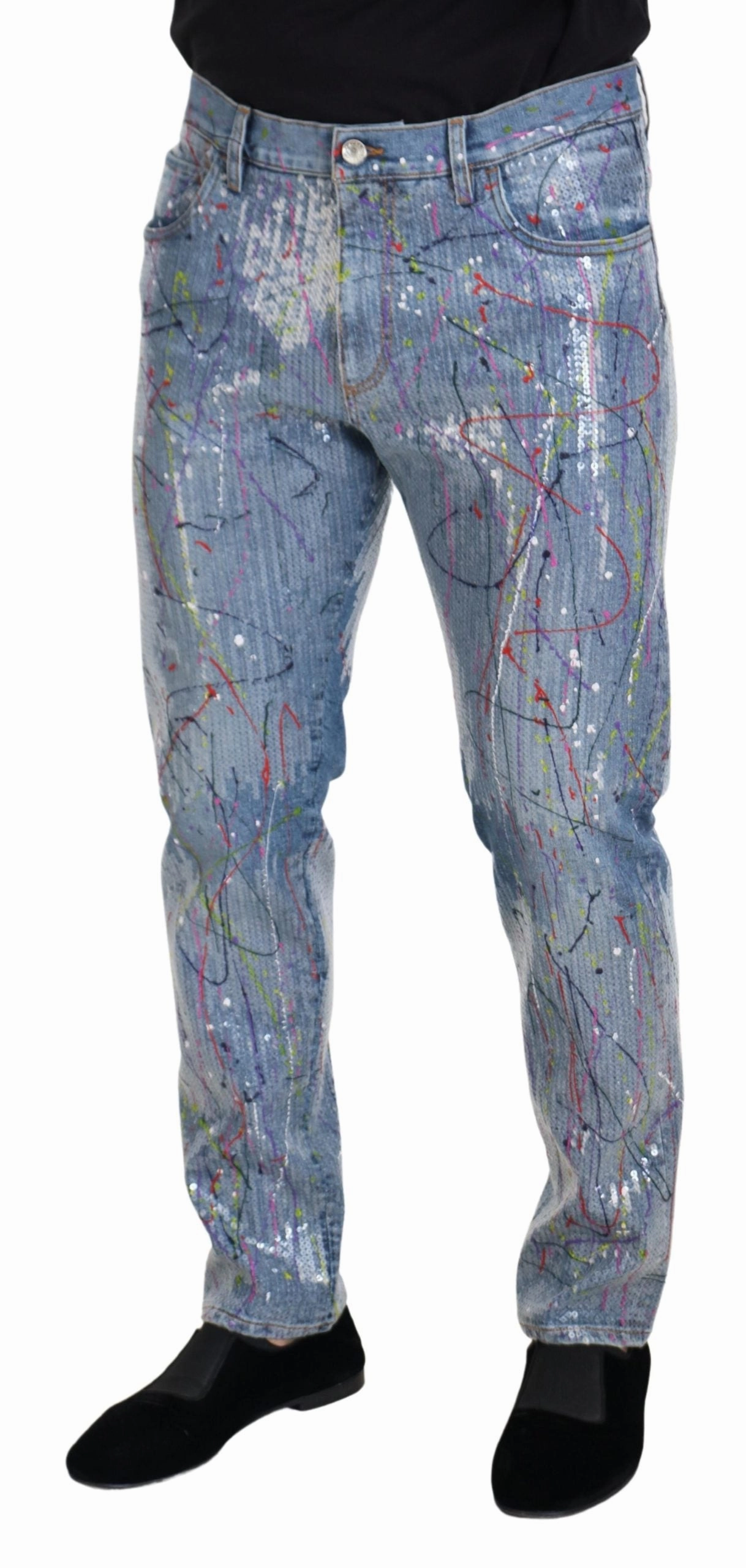 Dolce & Gabbana Exquisite Color Splash Men's Pants