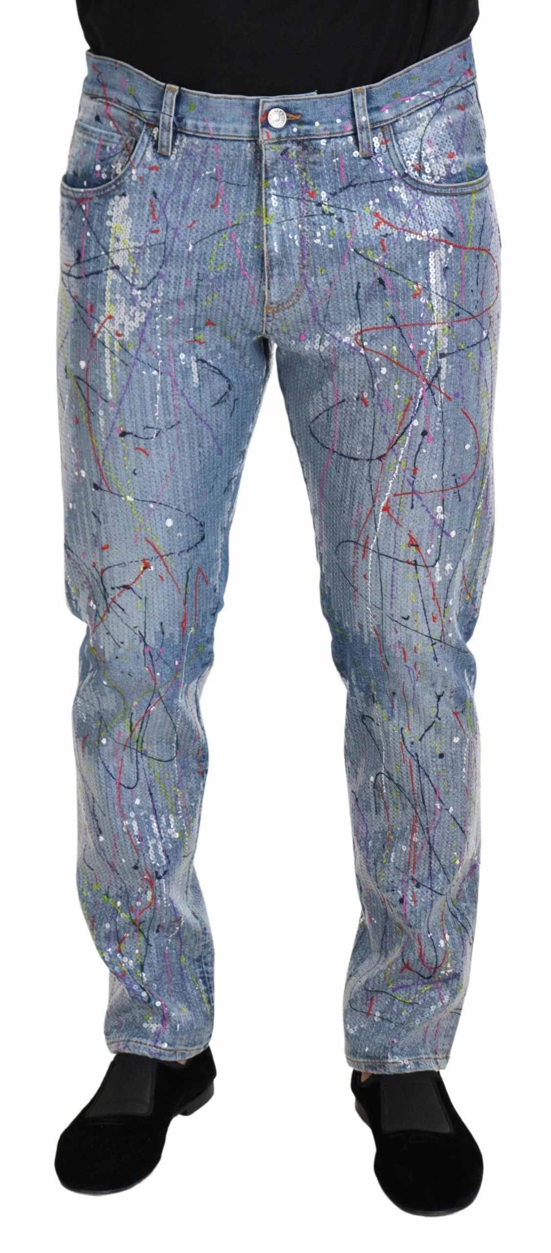 Dolce & Gabbana Exquisite Color Splash Men's Pants