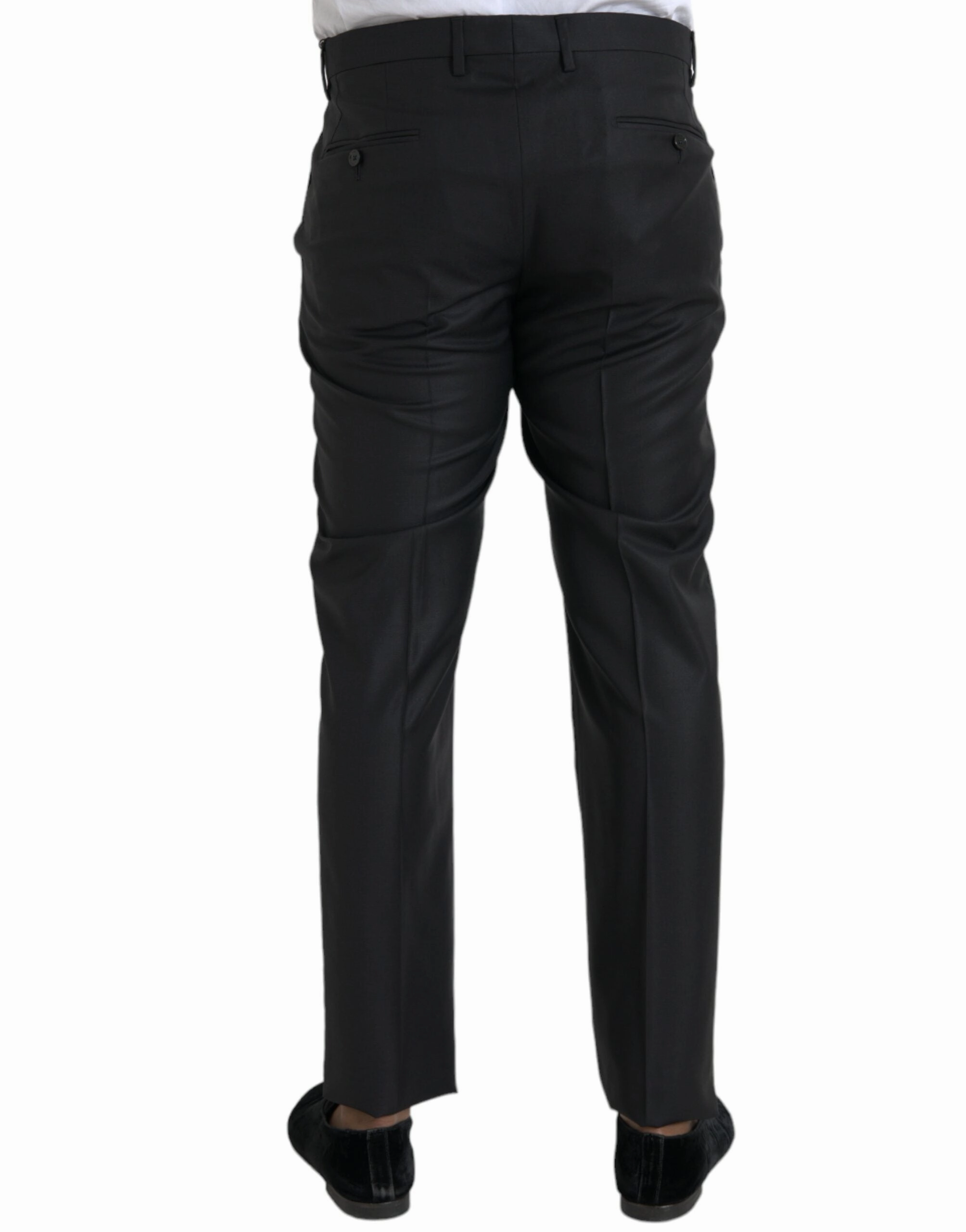 Dolce & Gabbana Wool Silk Skinny Dress Men's Pants