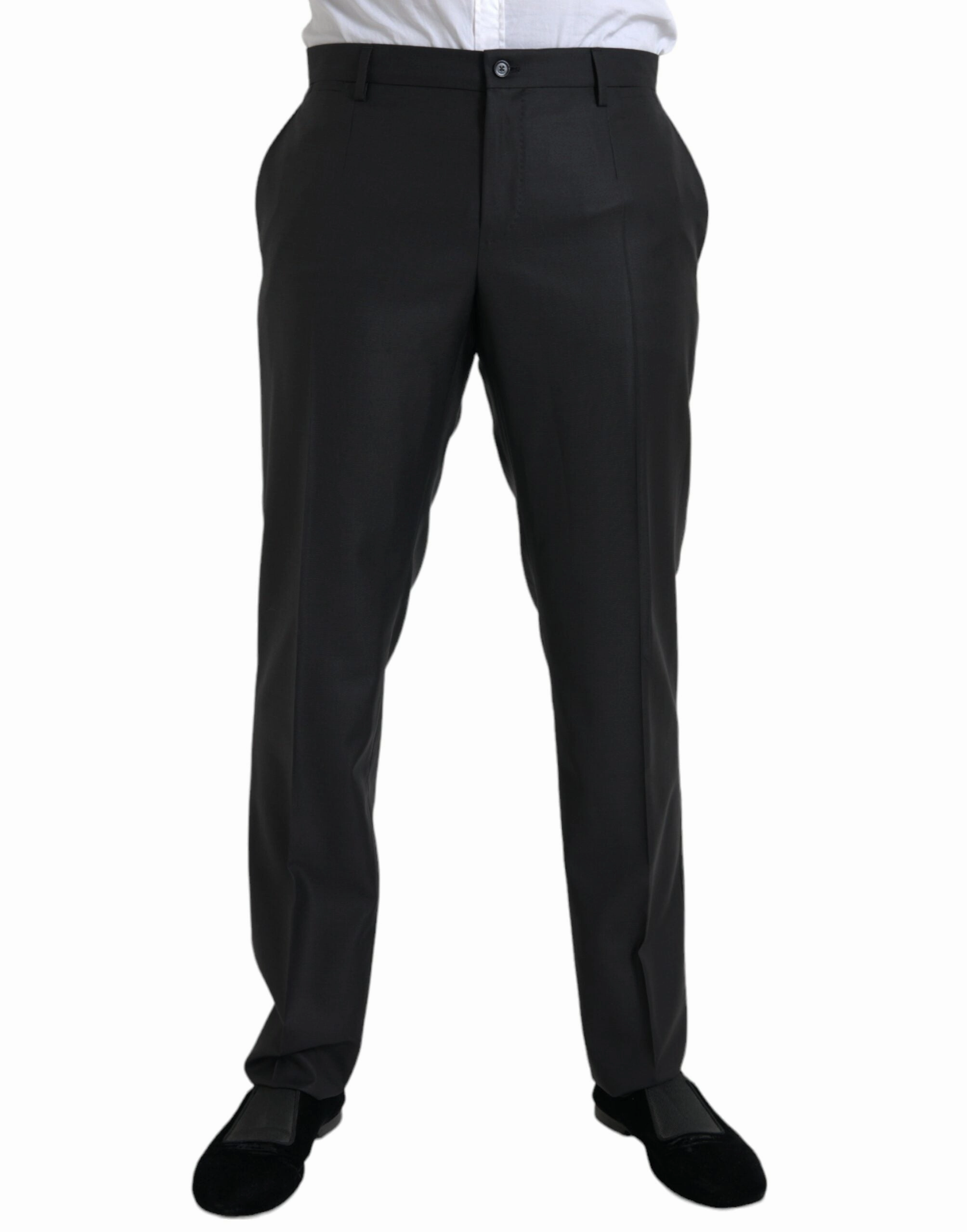 Dolce & Gabbana Wool Silk Skinny Dress Men's Pants