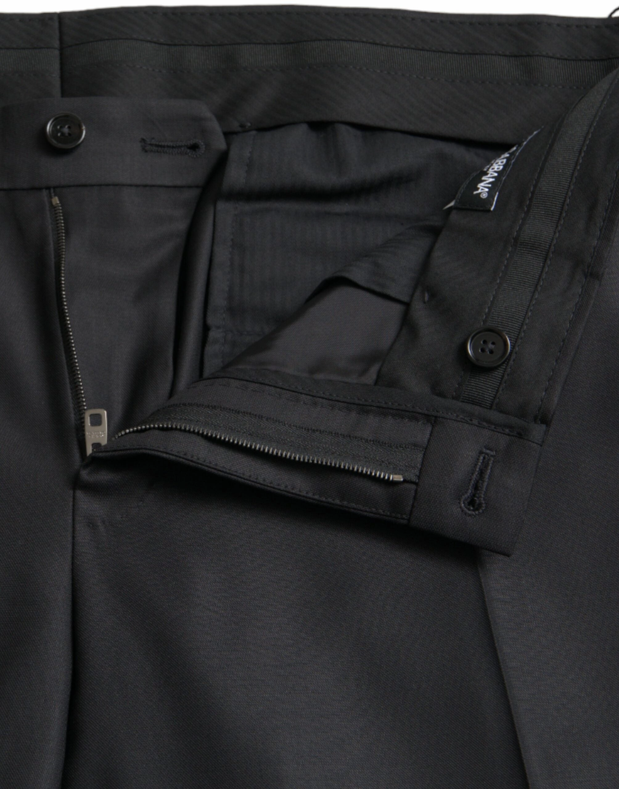 Dolce & Gabbana Wool Silk Skinny Dress Men's Pants