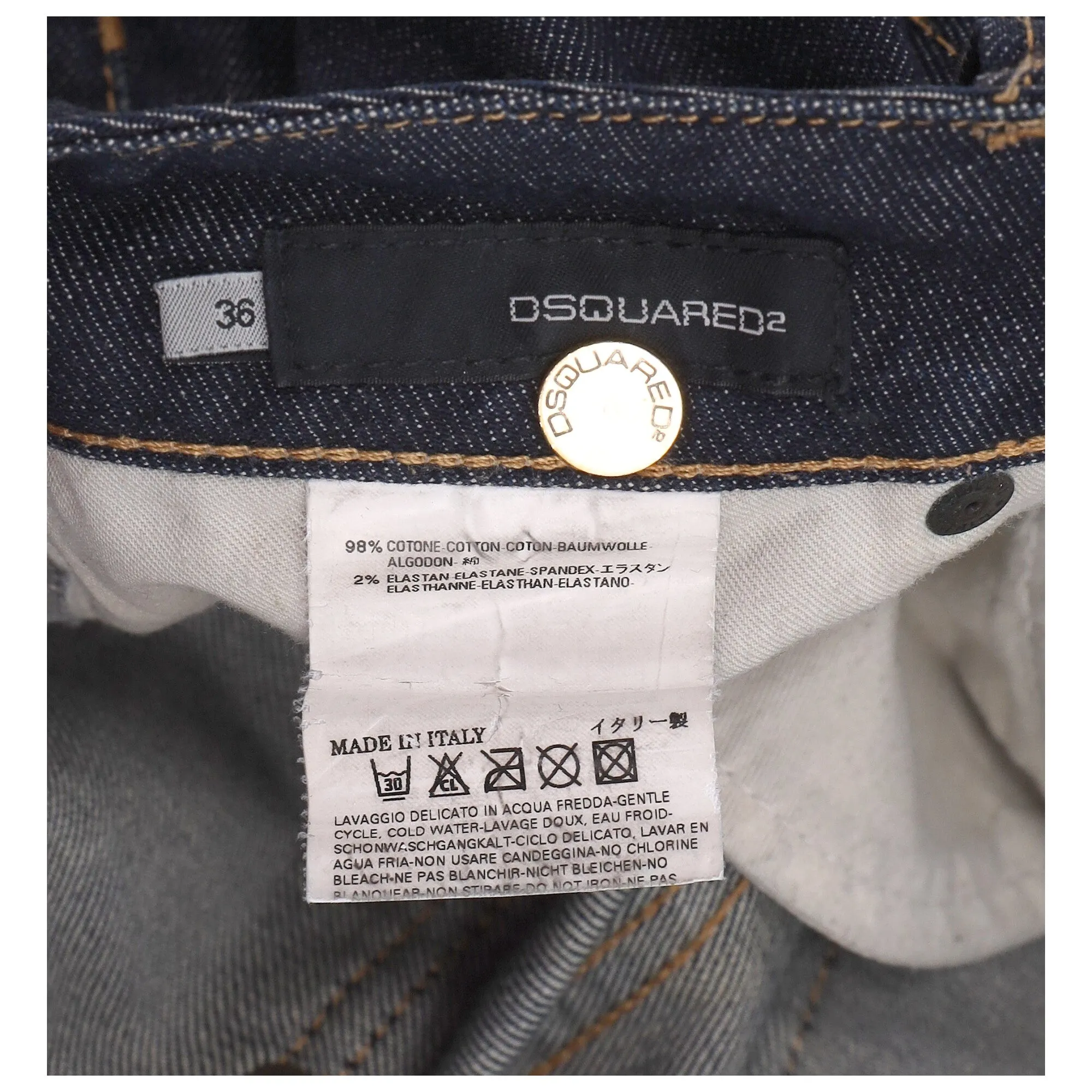 Dsquared2 Slim Fit Jeans in Navy Blue Cotton
