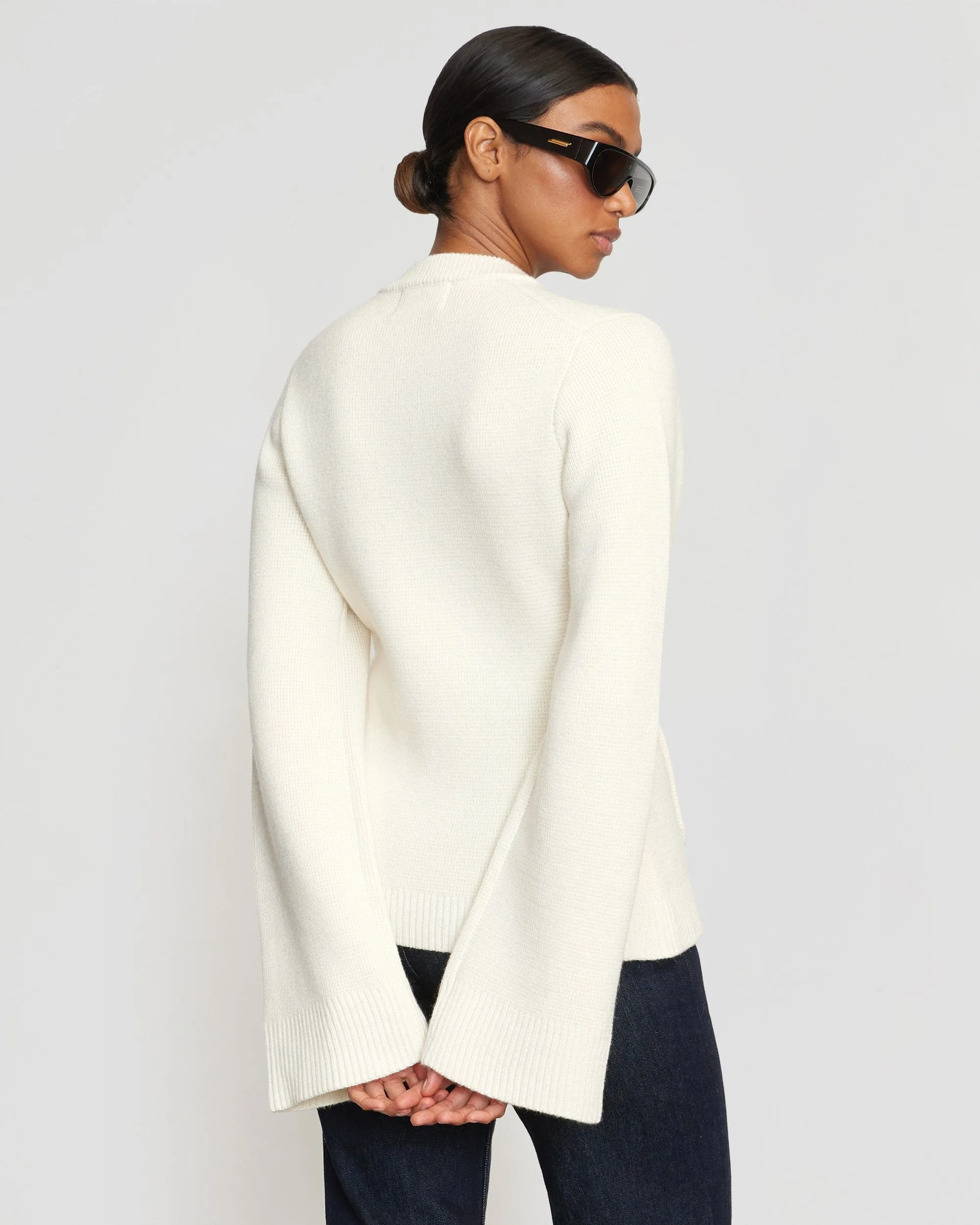 Eames Organic Cotton-Wool Button Cardigan