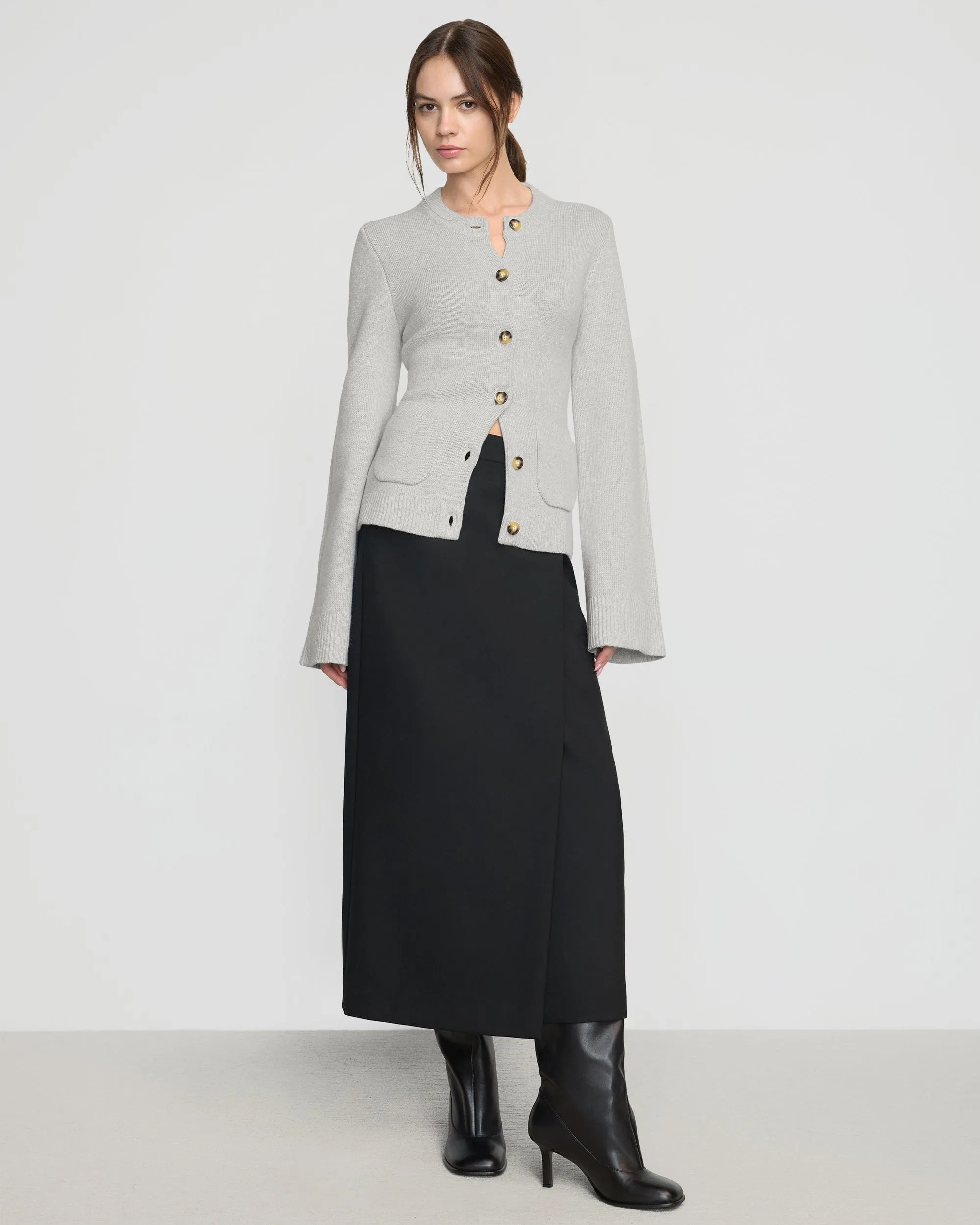 Eames Organic Cotton-Wool Button Cardigan