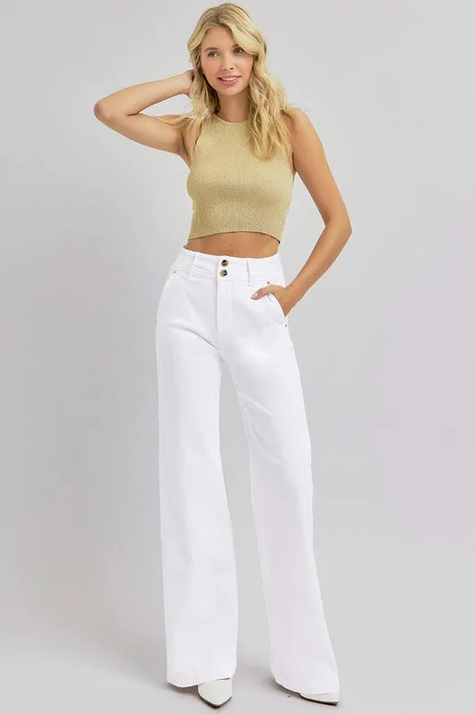 Elara High Rise Wide Leg Jeans