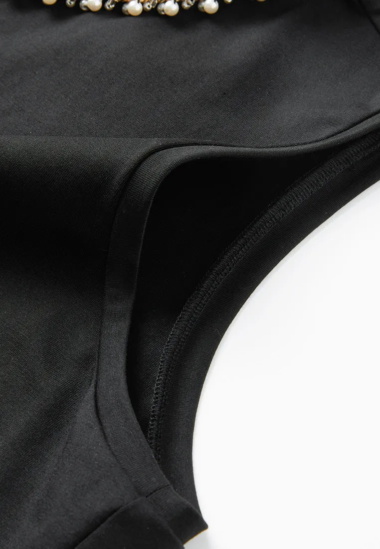 Embellished Chain-detail Sleeveless Top