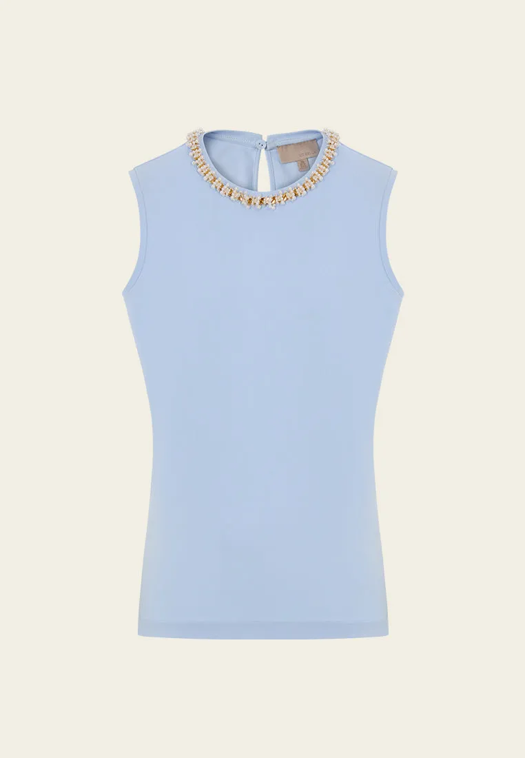 Embellished Chain-detail Sleeveless top