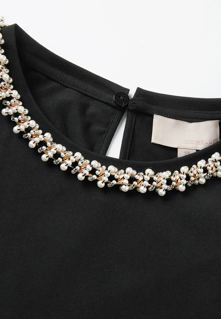Embellished Chain-detail Sleeveless Top