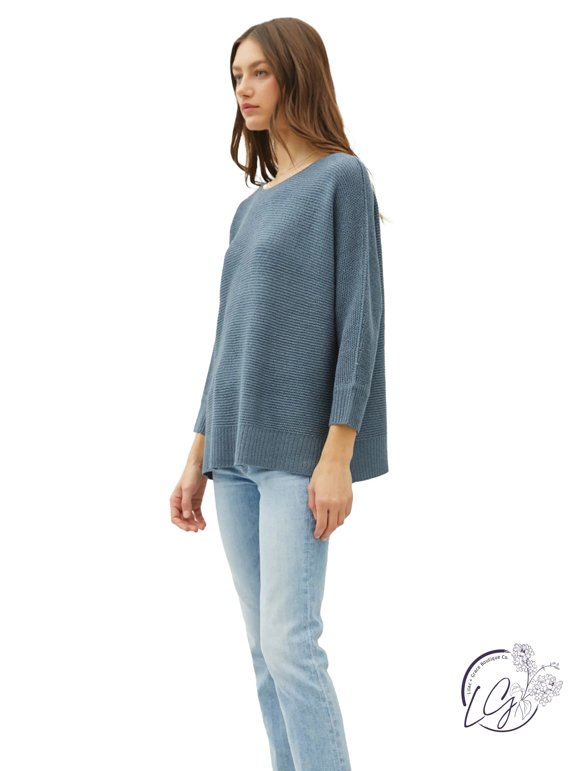 Enjoy The Ride 3/4 Sleeve Sweater