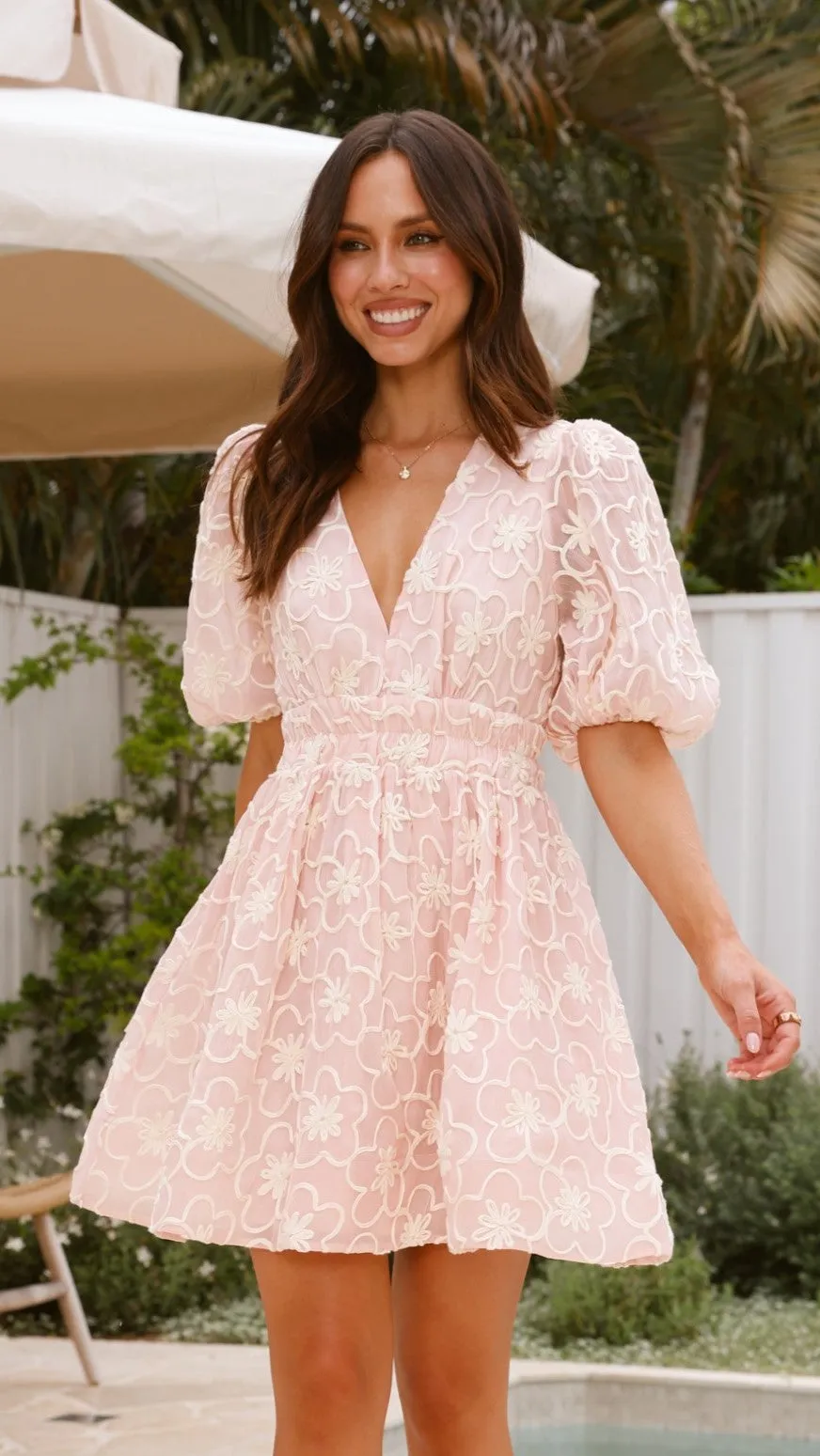 Erin Mini Dress - Blush