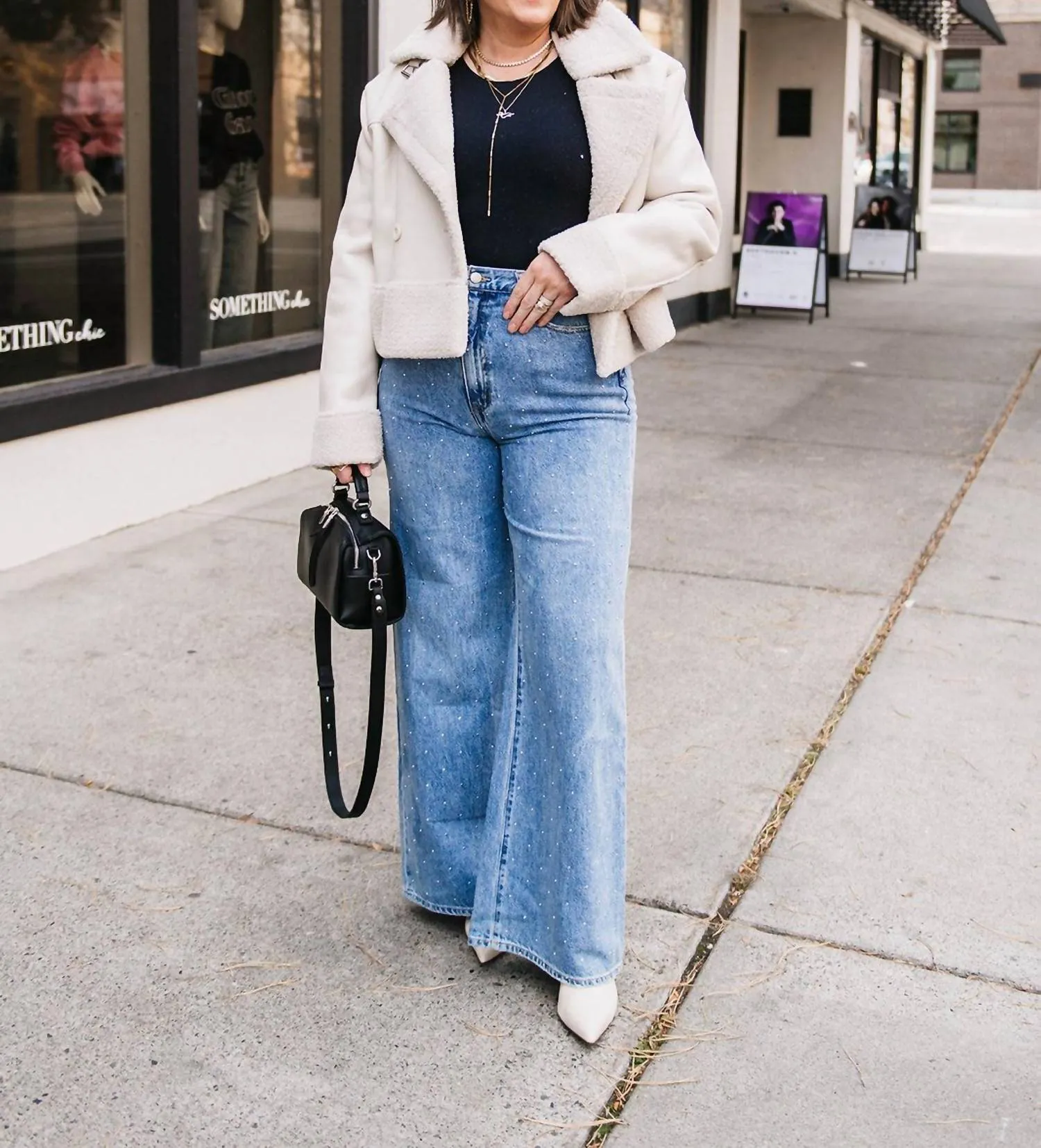 Far Out High Rise Wide Leg Jeans In Blue