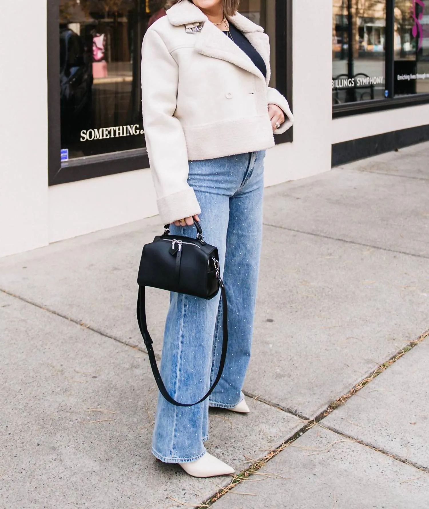 Far Out High Rise Wide Leg Jeans In Blue