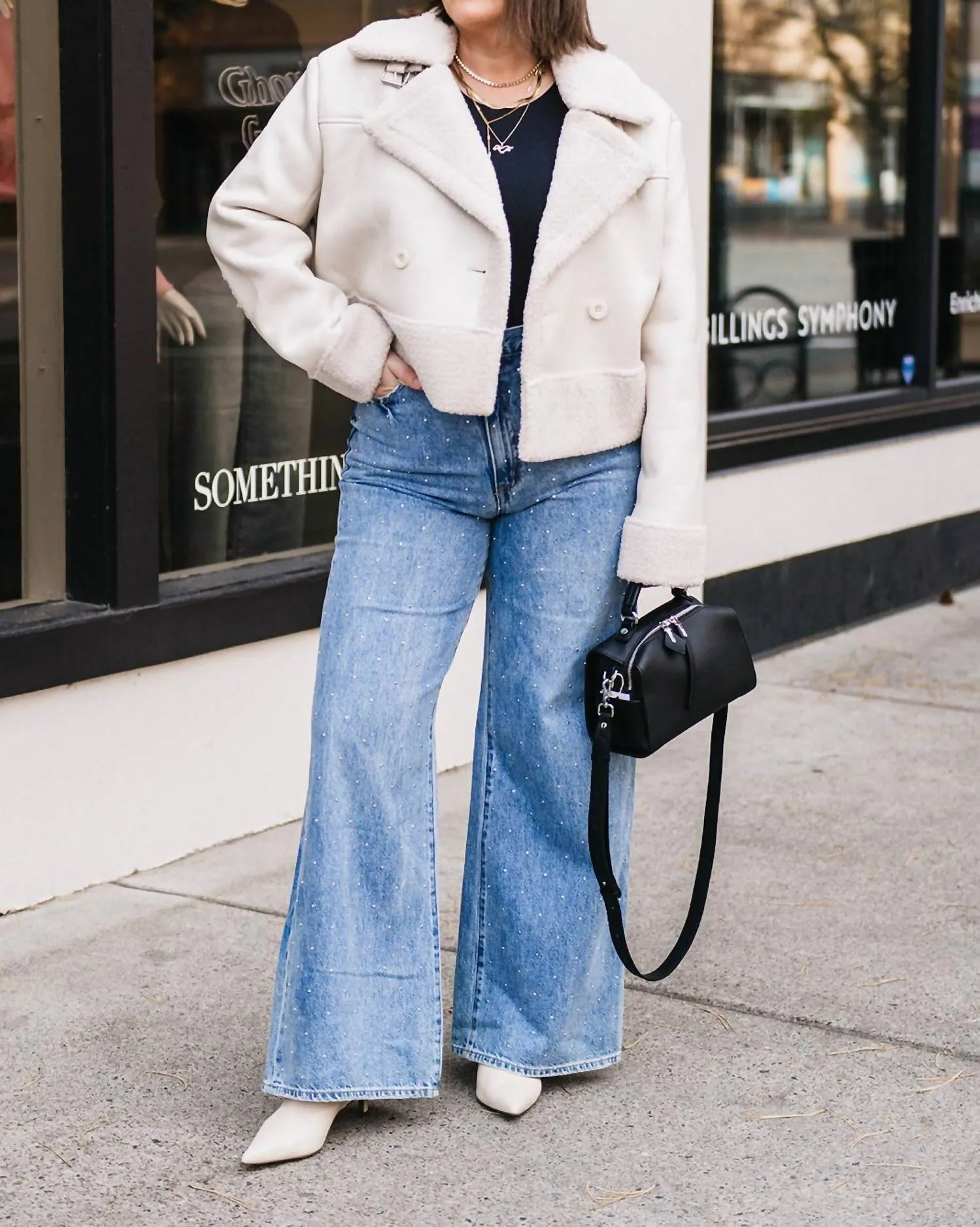 Far Out High Rise Wide Leg Jeans In Blue