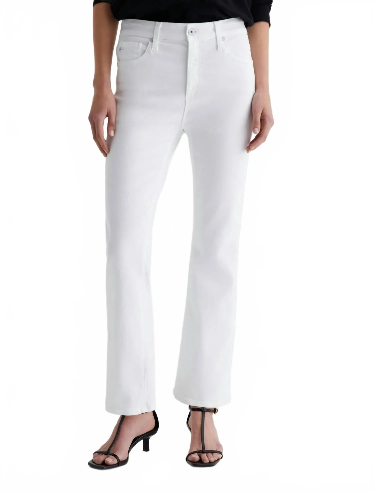 Farrah Boot Crop Jeans In Gallery White