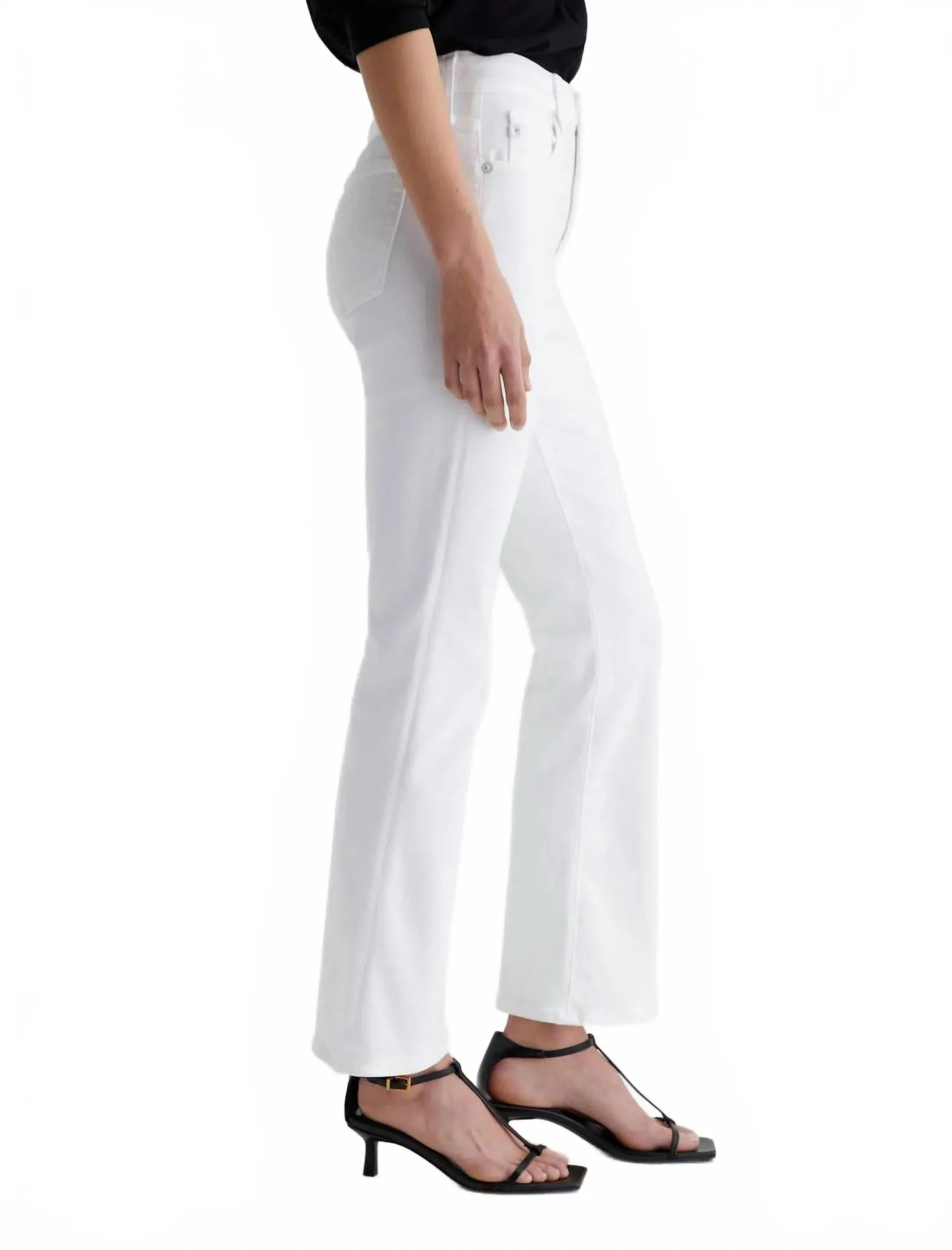Farrah Boot Crop Jeans In Gallery White