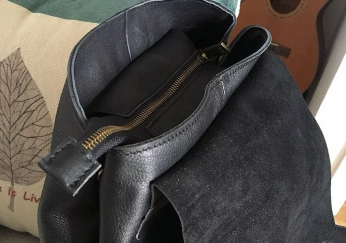 Fashion Black LEATHER WOMEN Backpack School Backpacks Travel Backpack FOR WOMEN