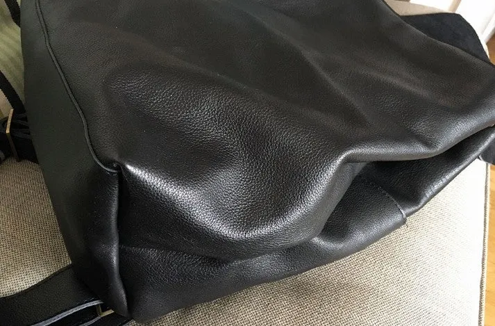 Fashion Black LEATHER WOMEN Backpack School Backpacks Travel Backpack FOR WOMEN