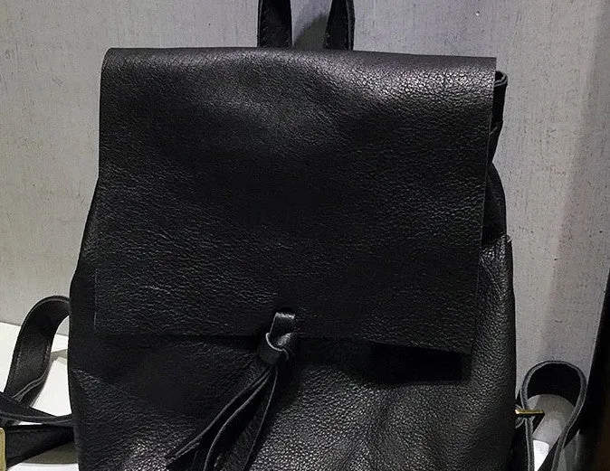 Fashion Black LEATHER WOMEN Backpack School Backpacks Travel Backpack FOR WOMEN