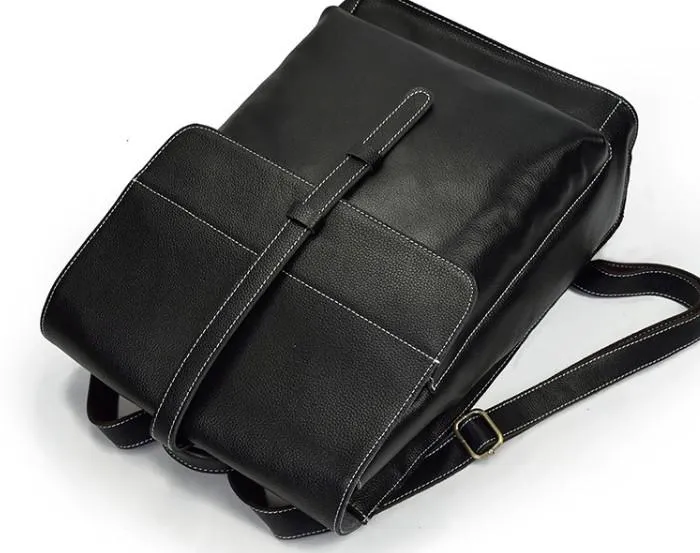 Fashion Black Mens Backpacks Vintage School Backpack Travel Backpack Bags for Men