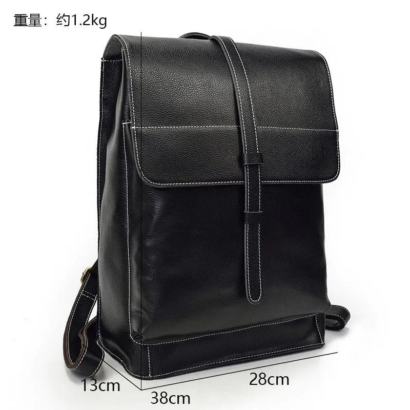 Fashion Black Mens Backpacks Vintage School Backpack Travel Backpack Bags for Men