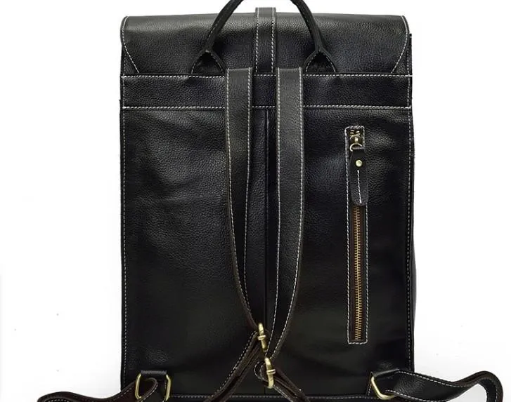 Fashion Black Mens Backpacks Vintage School Backpack Travel Backpack Bags for Men