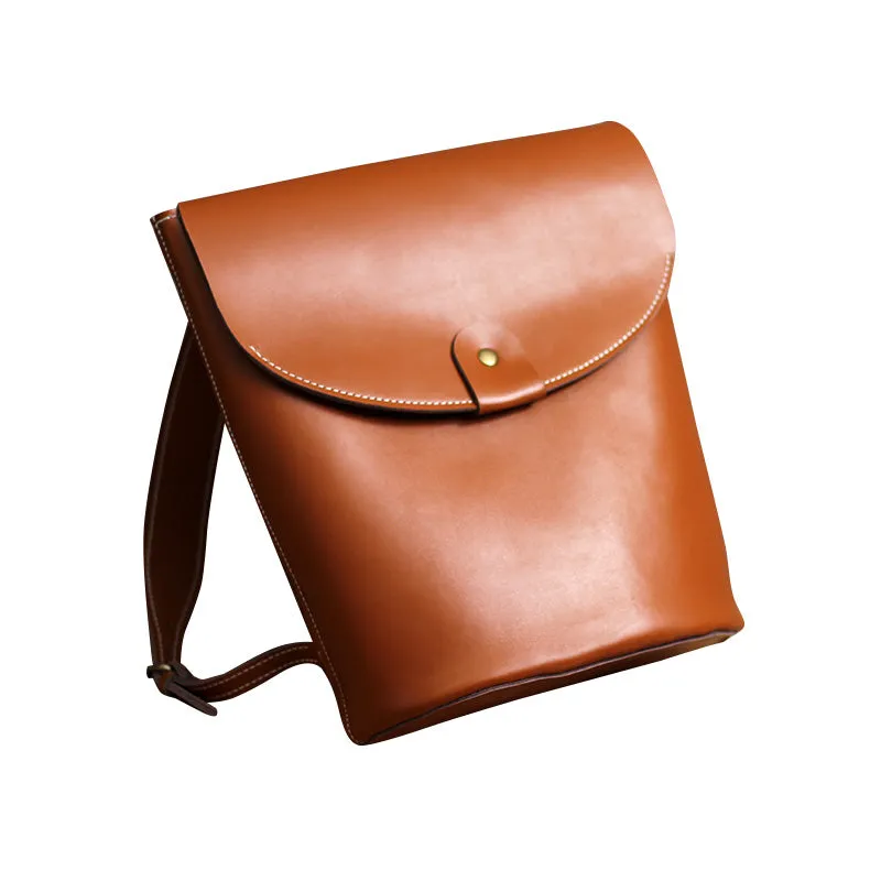 Fashion LEATHER Brown WOMEN Backpack Purses School Backpack FOR WOMEN