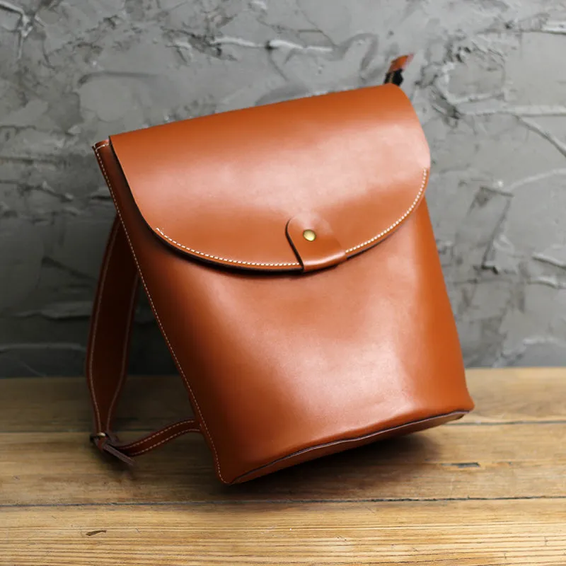 Fashion LEATHER Brown WOMEN Backpack Purses School Backpack FOR WOMEN