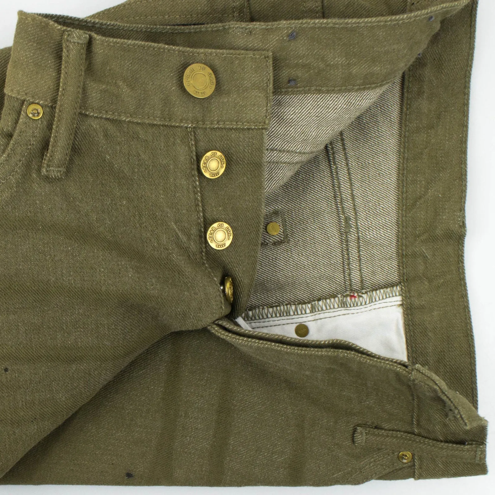 Fifth Collection' Green Denim Slim-Fit Jeans